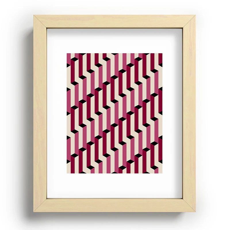Colour Poems Columns Pattern I Recessed Framing Rectangle - Image 5