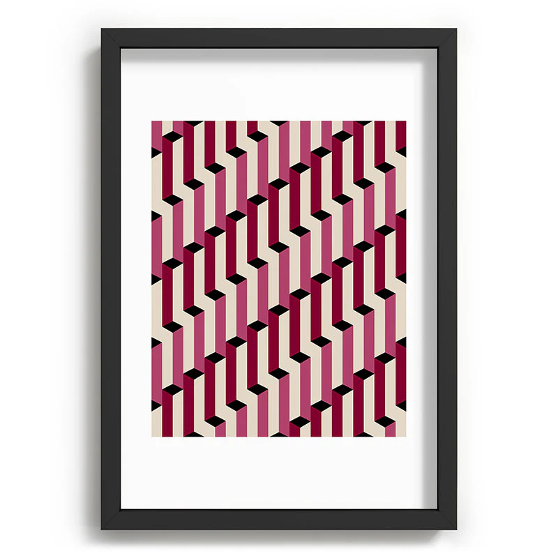 Colour Poems Columns Pattern I Recessed Framing Rectangle - Image 9