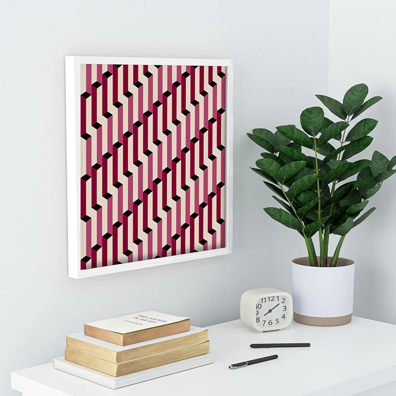 Colour Poems Columns Pattern I Recessed Framing Square - Image 12