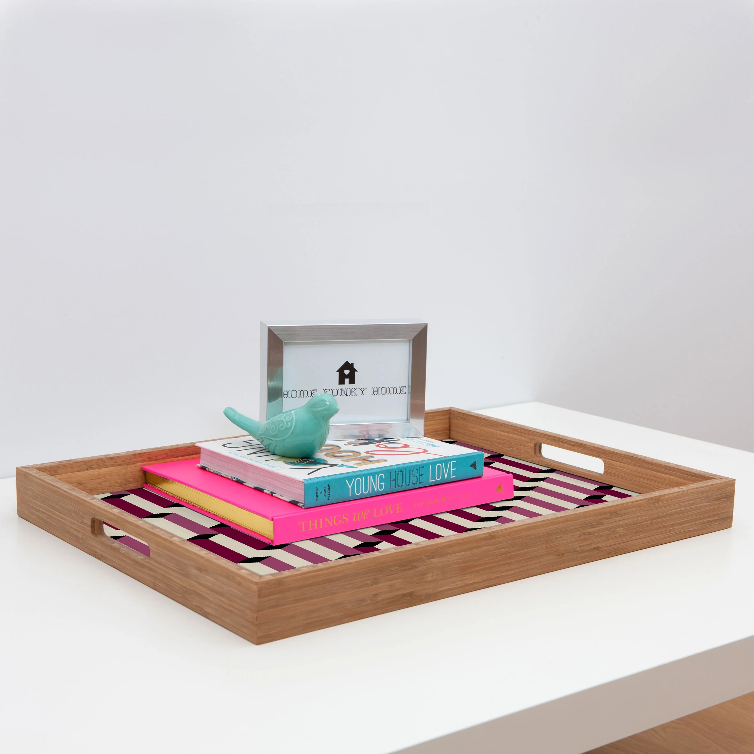 Colour Poems Columns Pattern I Rectangular Tray - Image 3