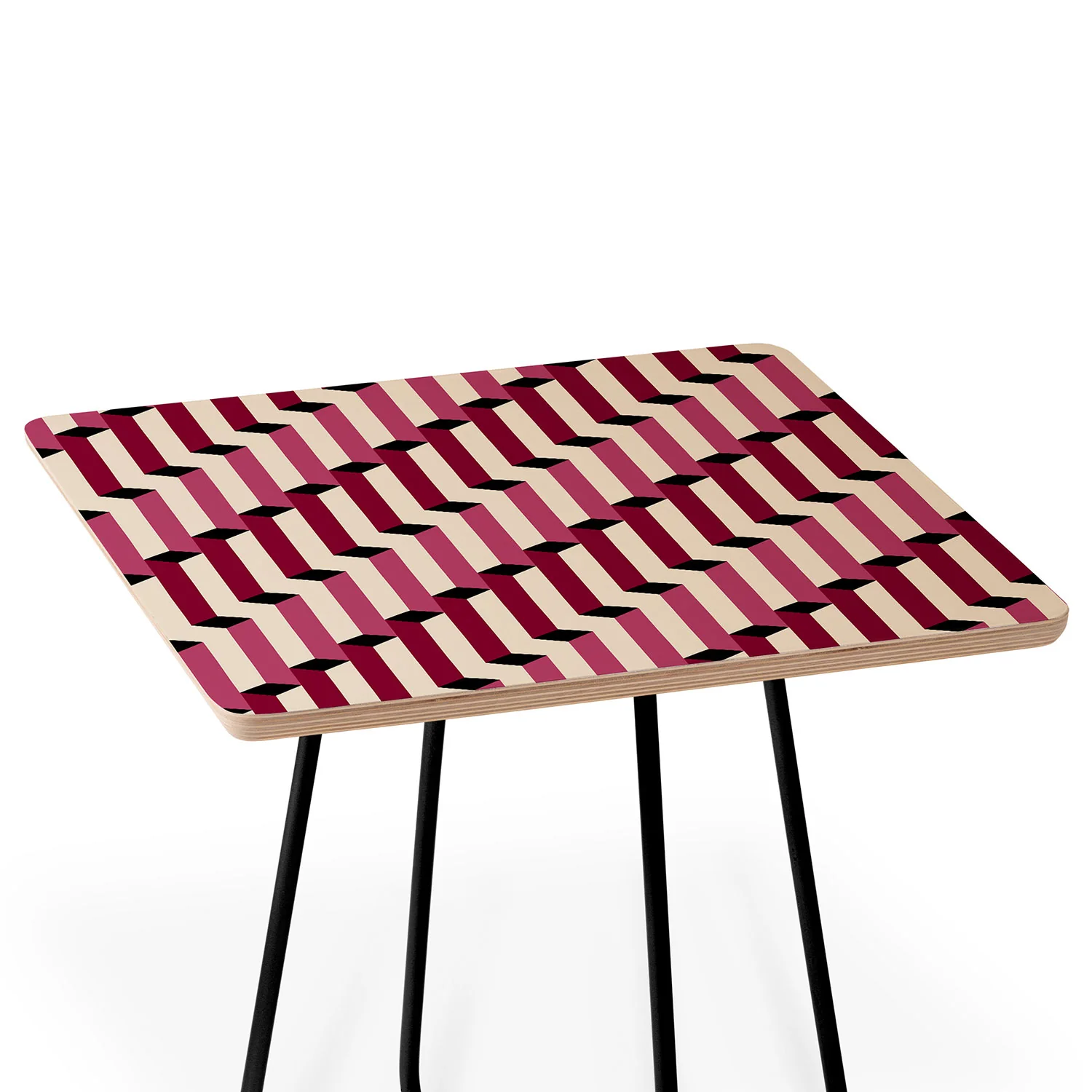 Colour Poems Columns Pattern I Side Table - Image 4