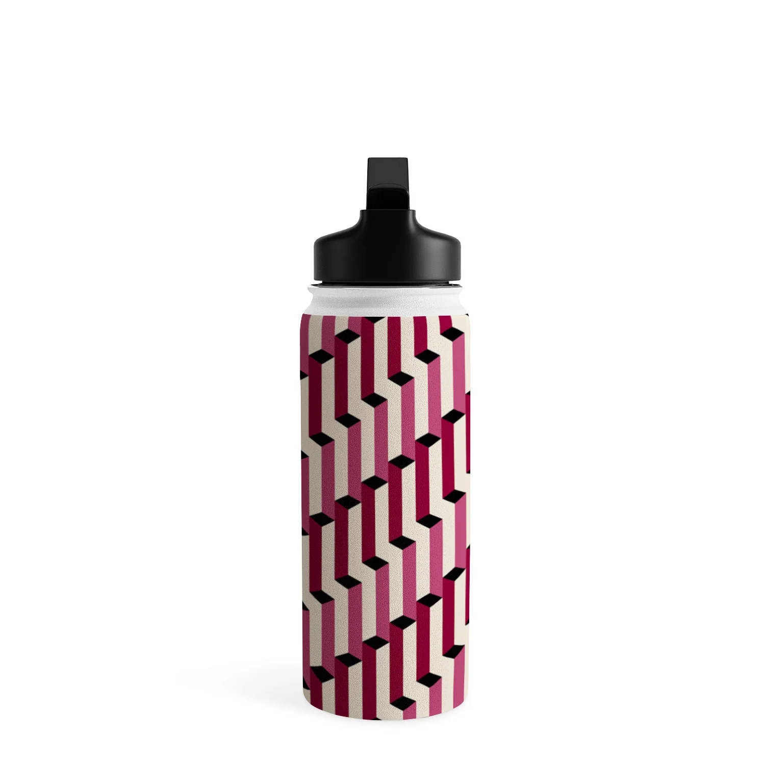 Colour Poems Columns Pattern I Water Bottle - Image 18