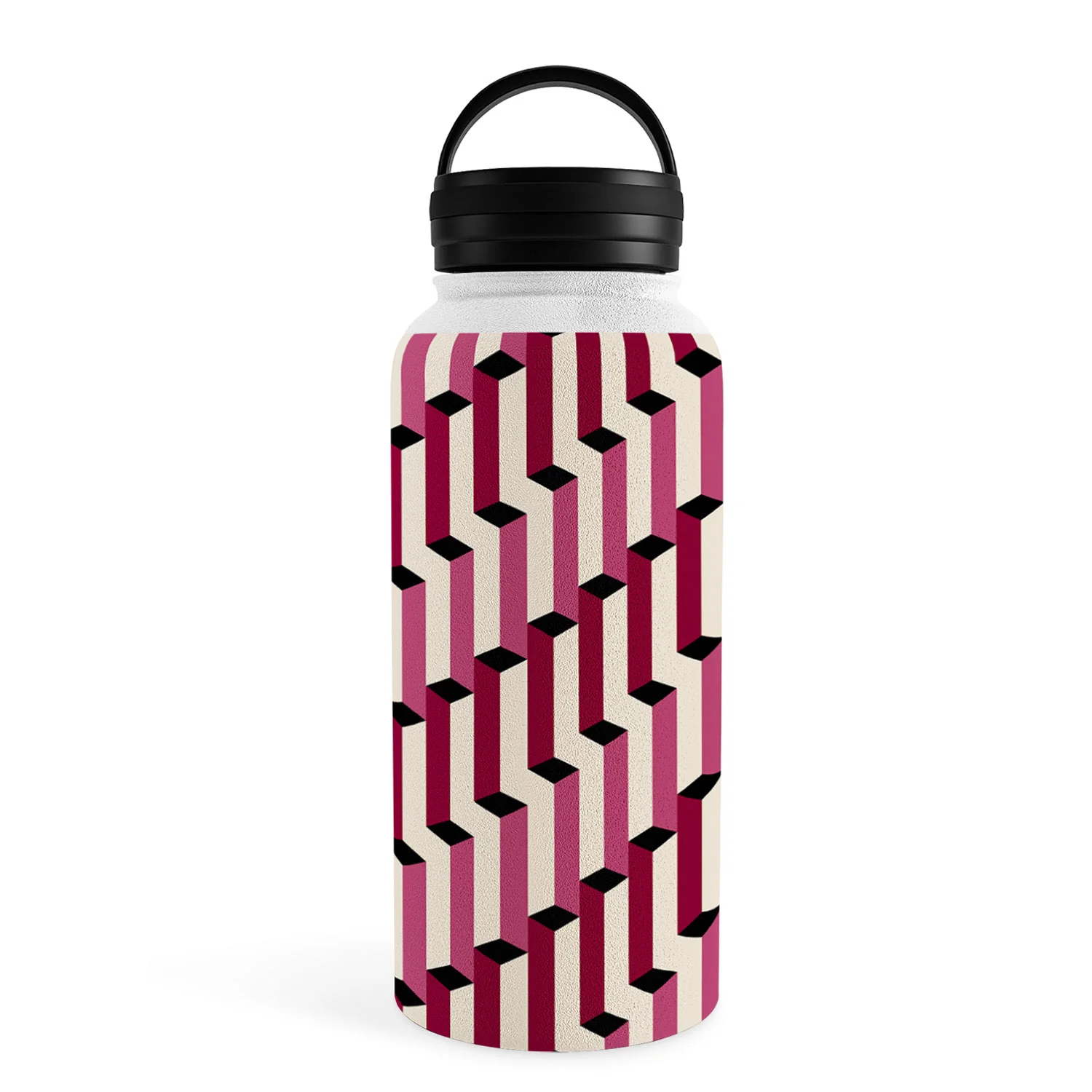 Colour Poems Columns Pattern I Water Bottle - Image 33