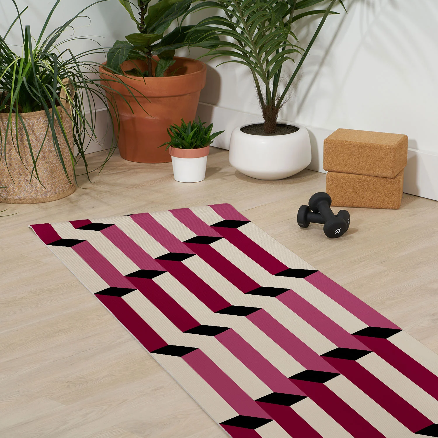 Colour Poems Columns Pattern I Yoga Mat - Image 3