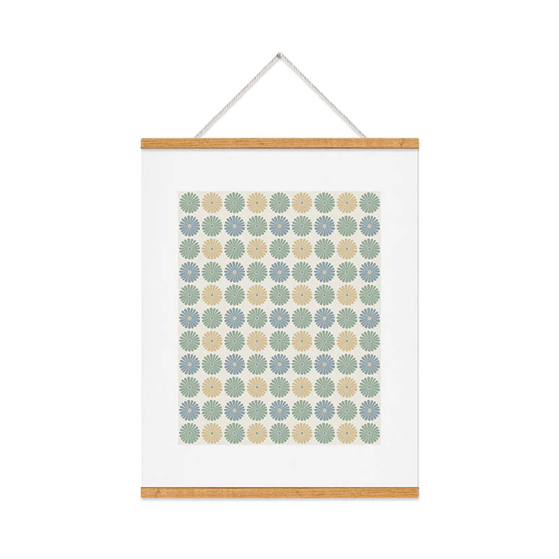 Colour Poems Daisy Pattern Multicolor I Art Print - Image 34