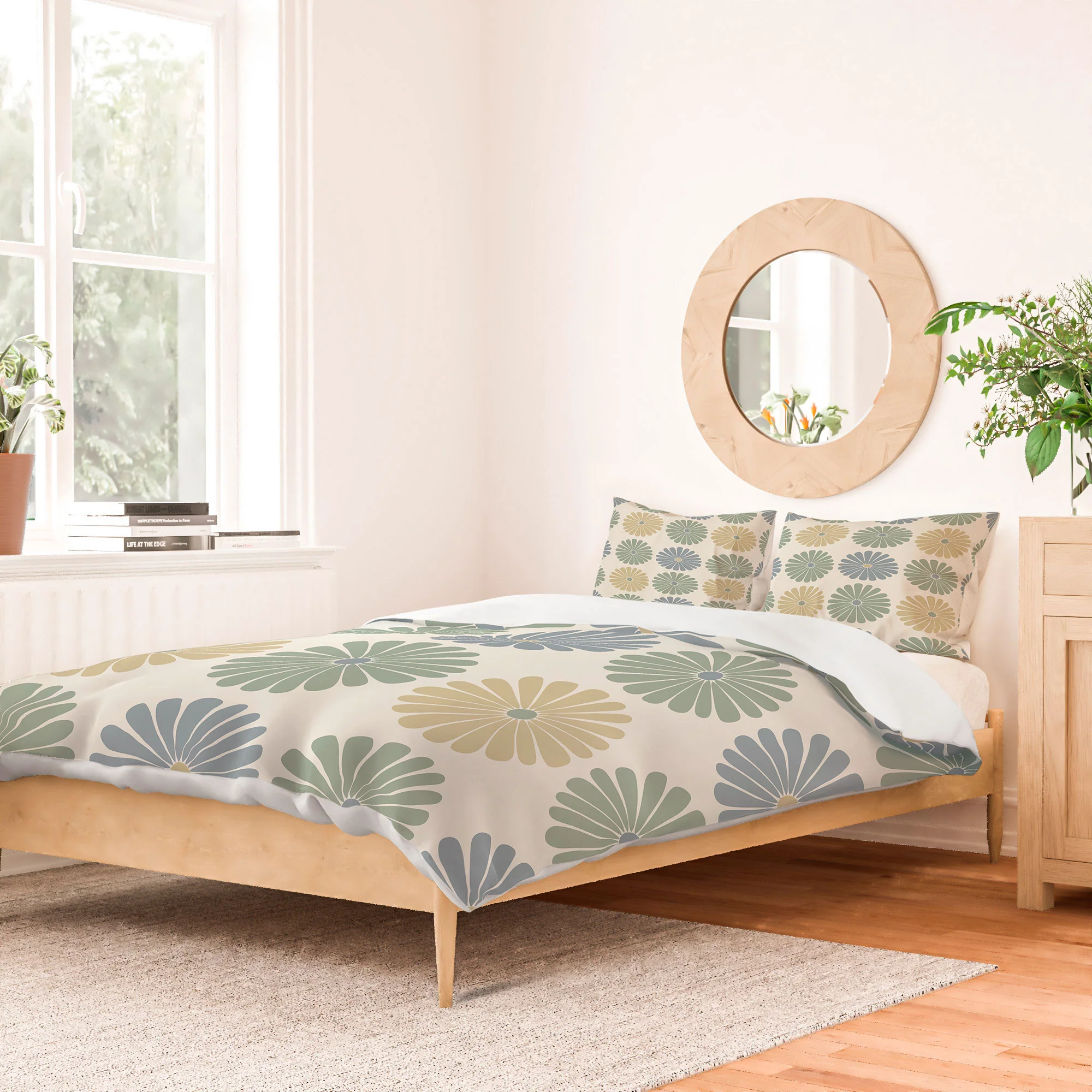 Colour Poems Daisy Pattern Multicolor I Duvet Cover - Image 54