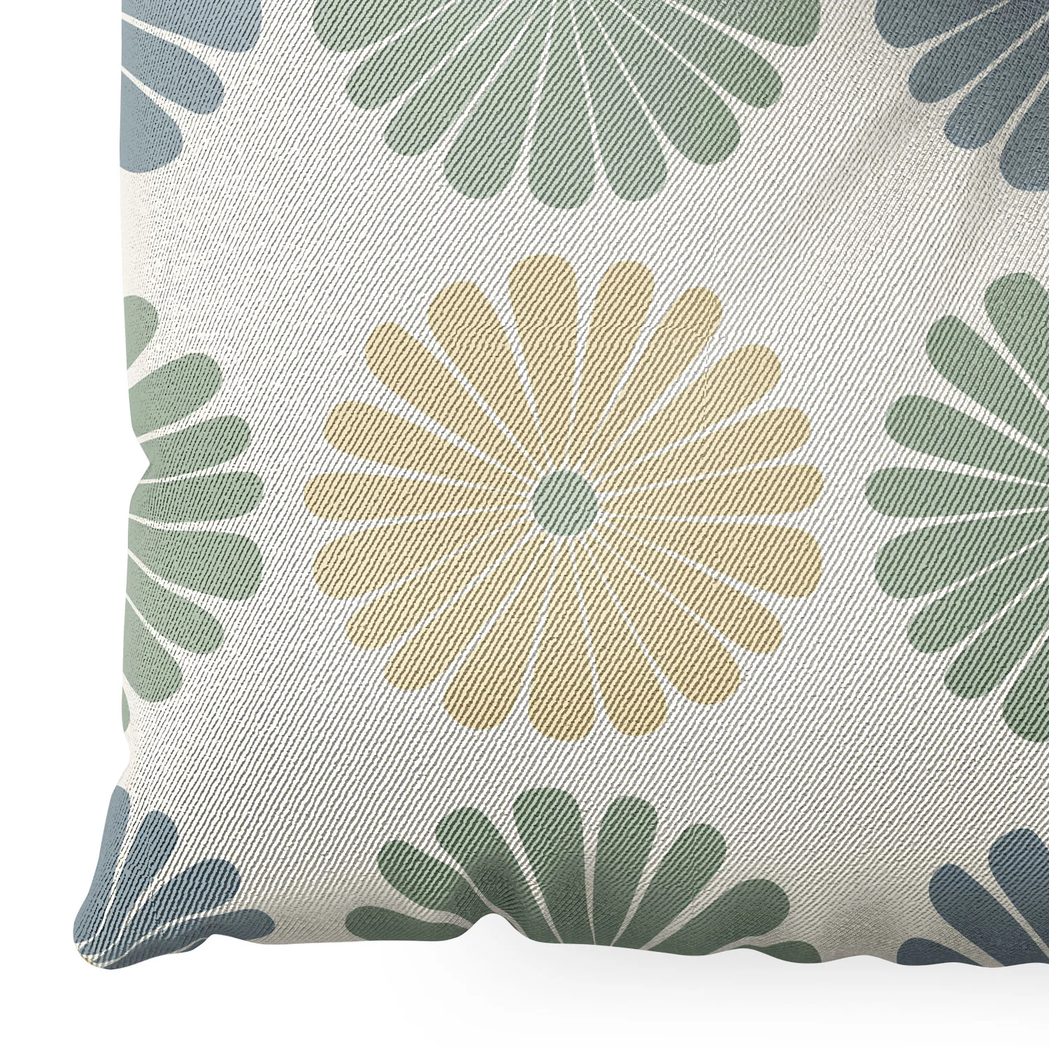 Colour Poems Daisy Pattern Multicolor I Floor Pillow Square - Image 5