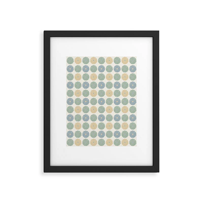 Colour Poems Daisy Pattern Multicolor I Framed Art Print - Image 27