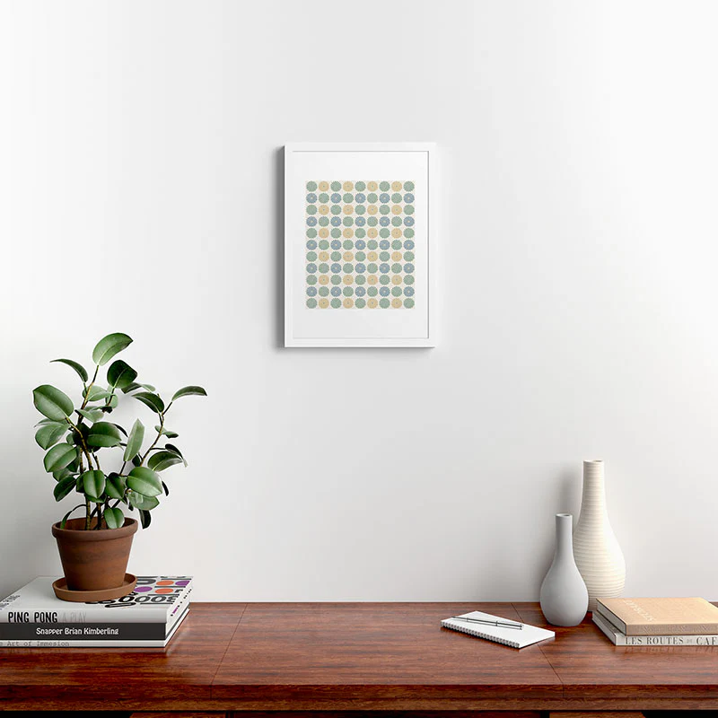 Colour Poems Daisy Pattern Multicolor I Framed Art Print - Image 42