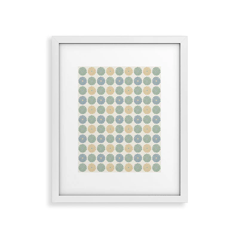 Colour Poems Daisy Pattern Multicolor I Framed Art Print - Image 45