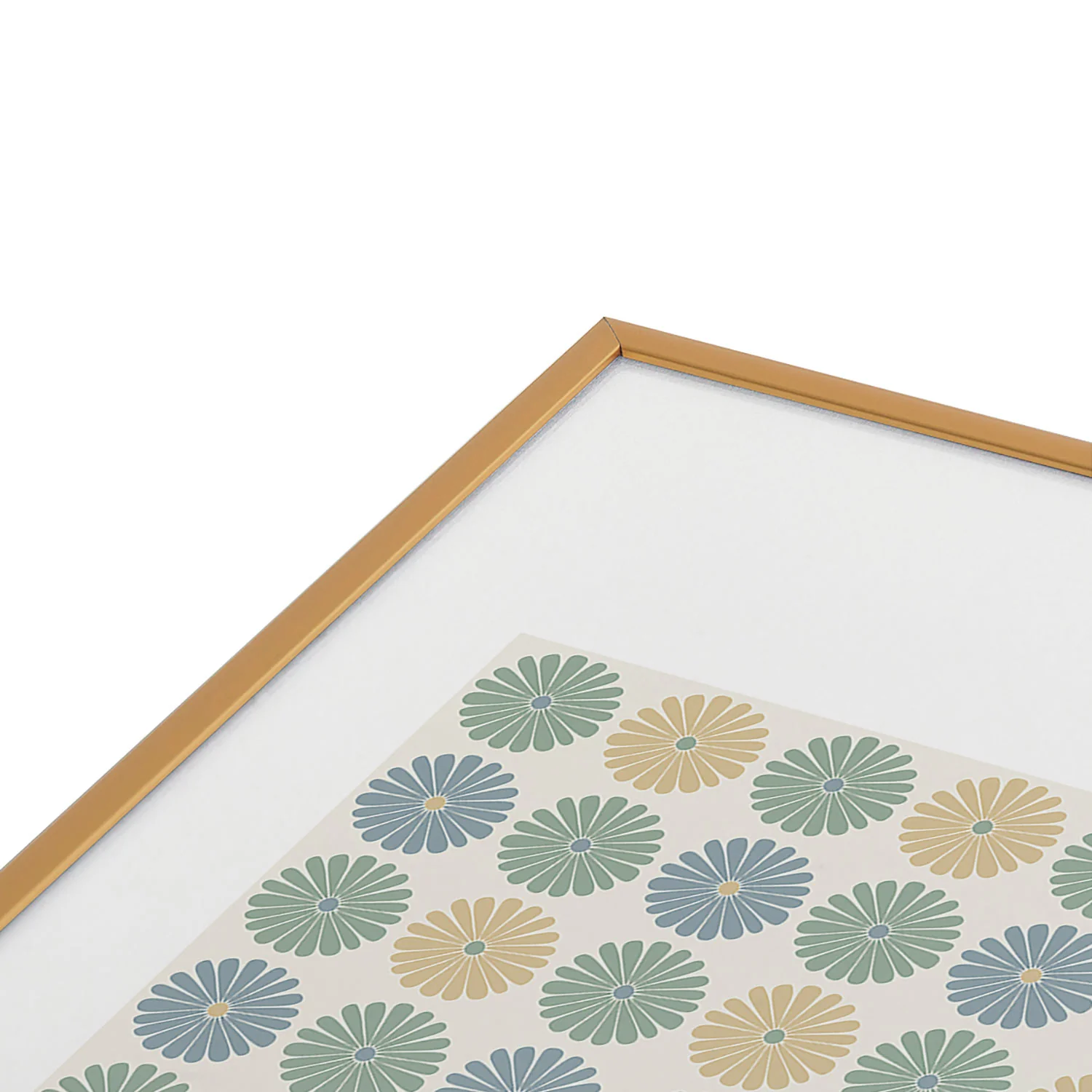 Colour Poems Daisy Pattern Multicolor I Metal Framed Art Print - Image 15