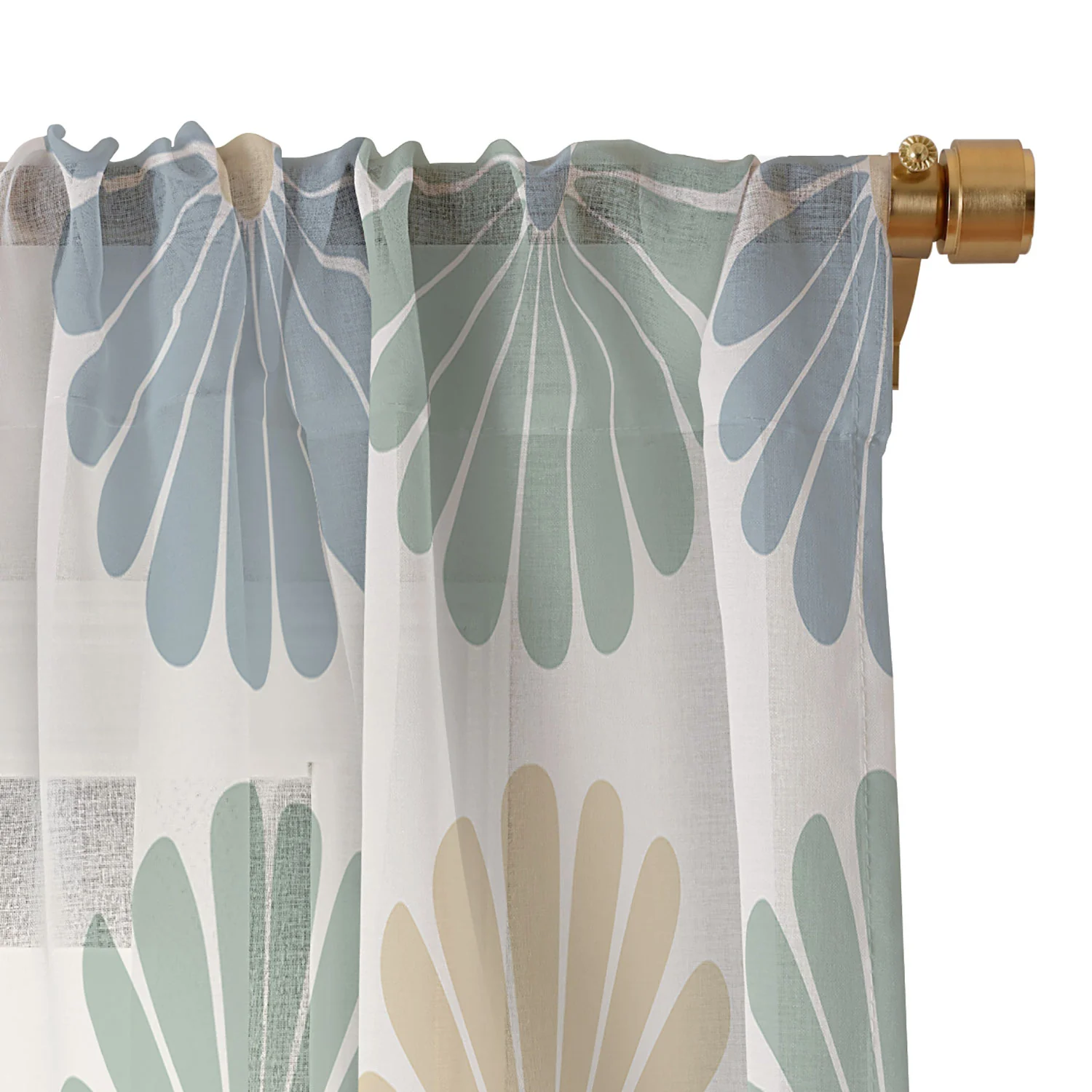 Colour Poems Daisy Pattern Multicolor I Sheer Non Repeat - Image 3