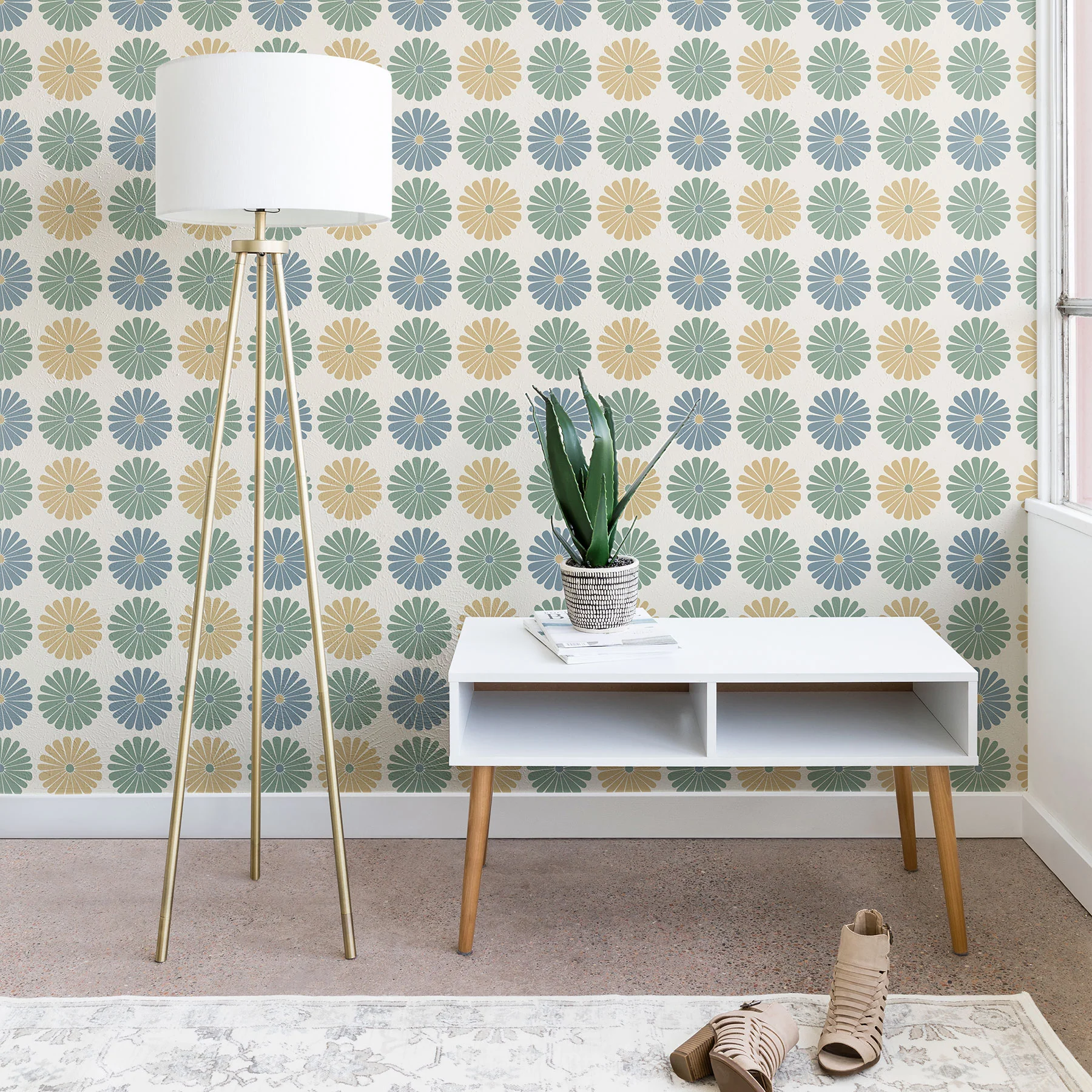 Colour Poems Daisy Pattern Multicolor I Wallpaper - Image 2