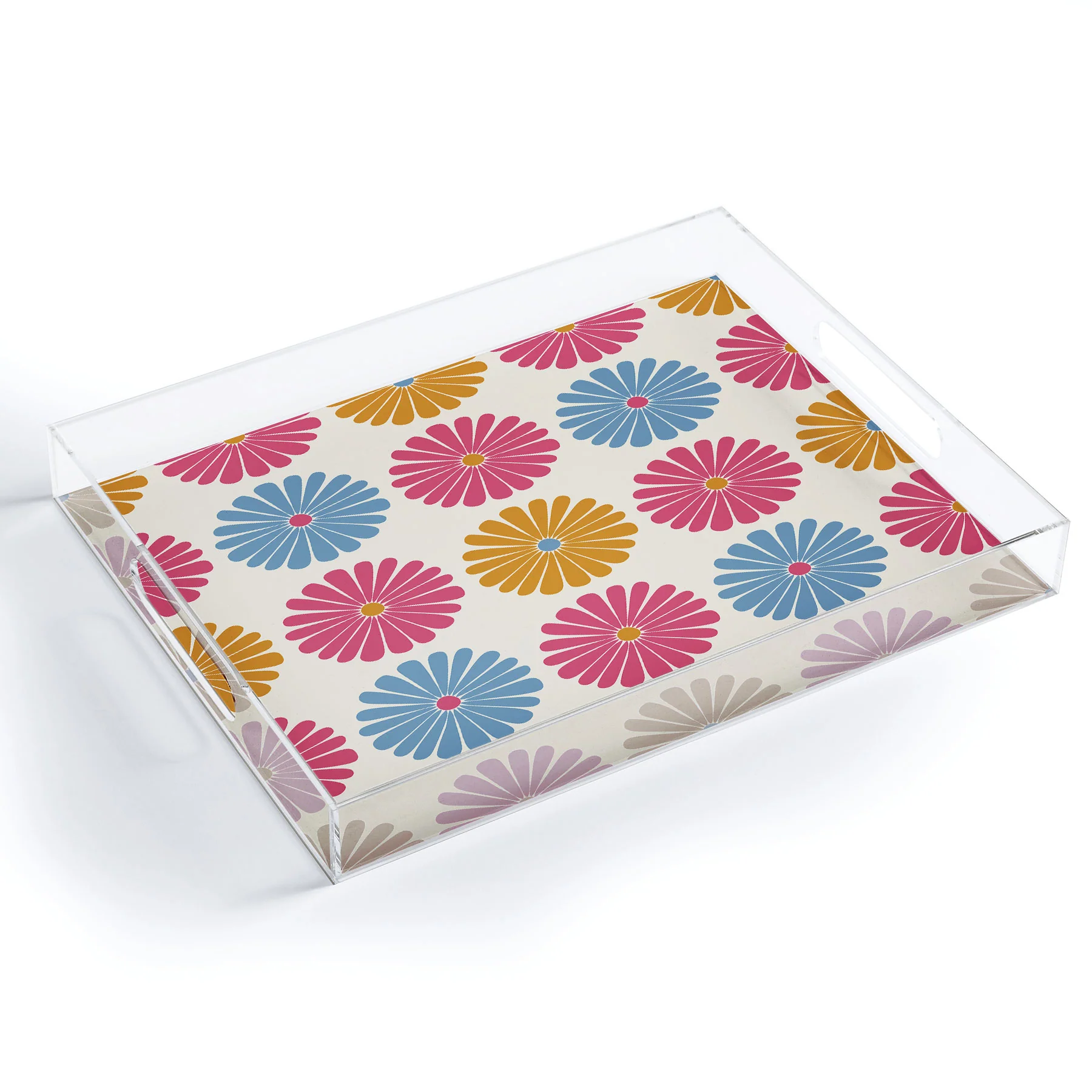 Colour Poems Daisy Pattern Multicolor II Acrylic Tray - Image 2