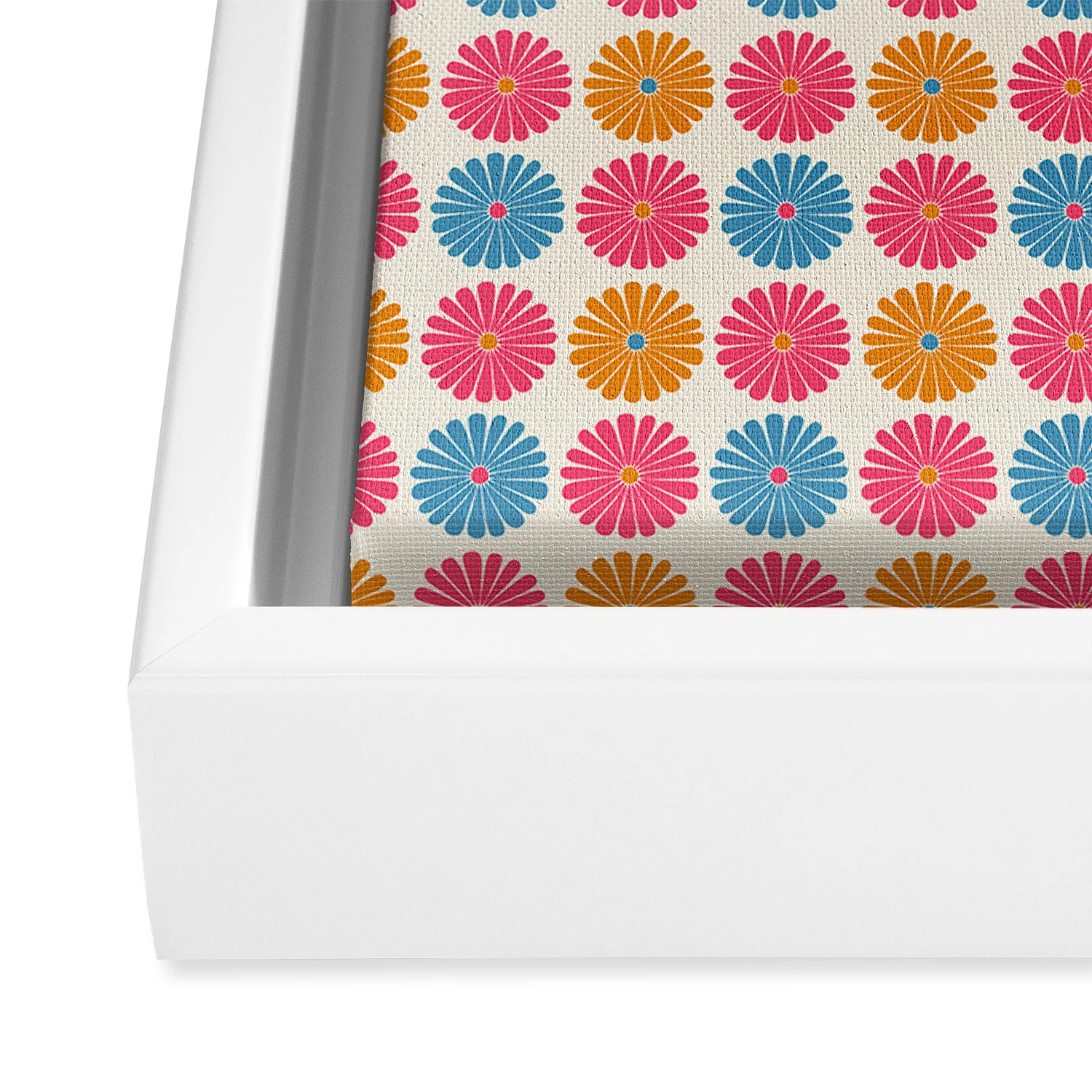 Colour Poems Daisy Pattern Multicolor II Art Canvas - Image 12