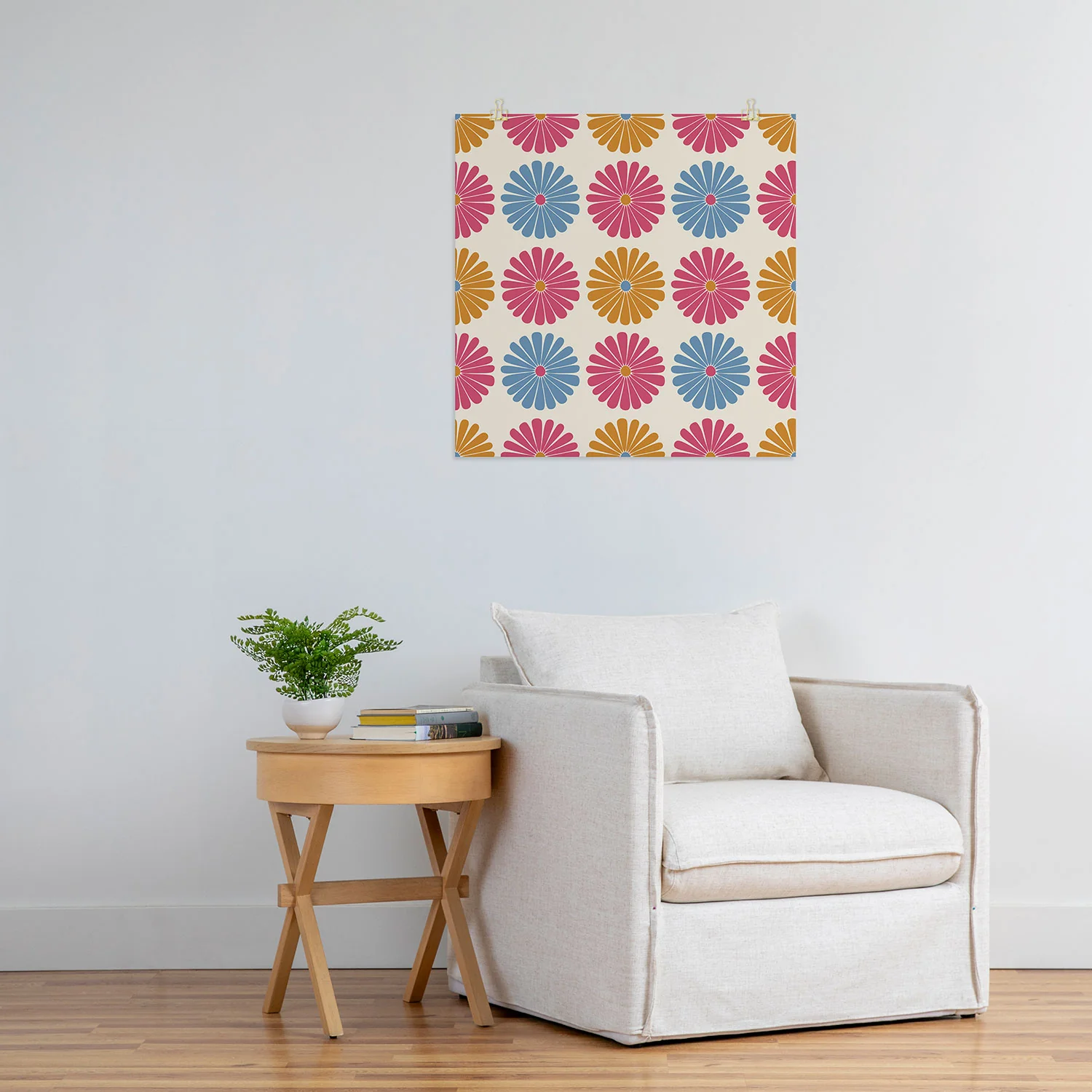 Colour Poems Daisy Pattern Multicolor II Art Print - Image 21