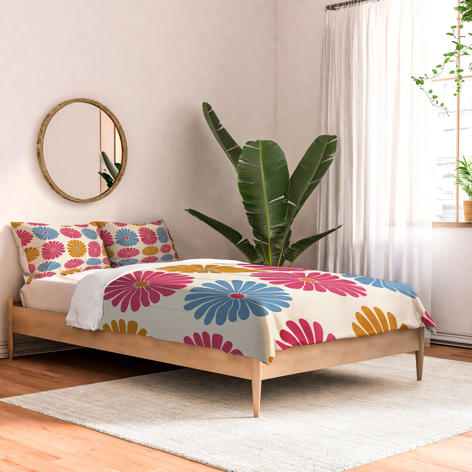 Colour Poems Daisy Pattern Multicolor II Comforter - Image 11