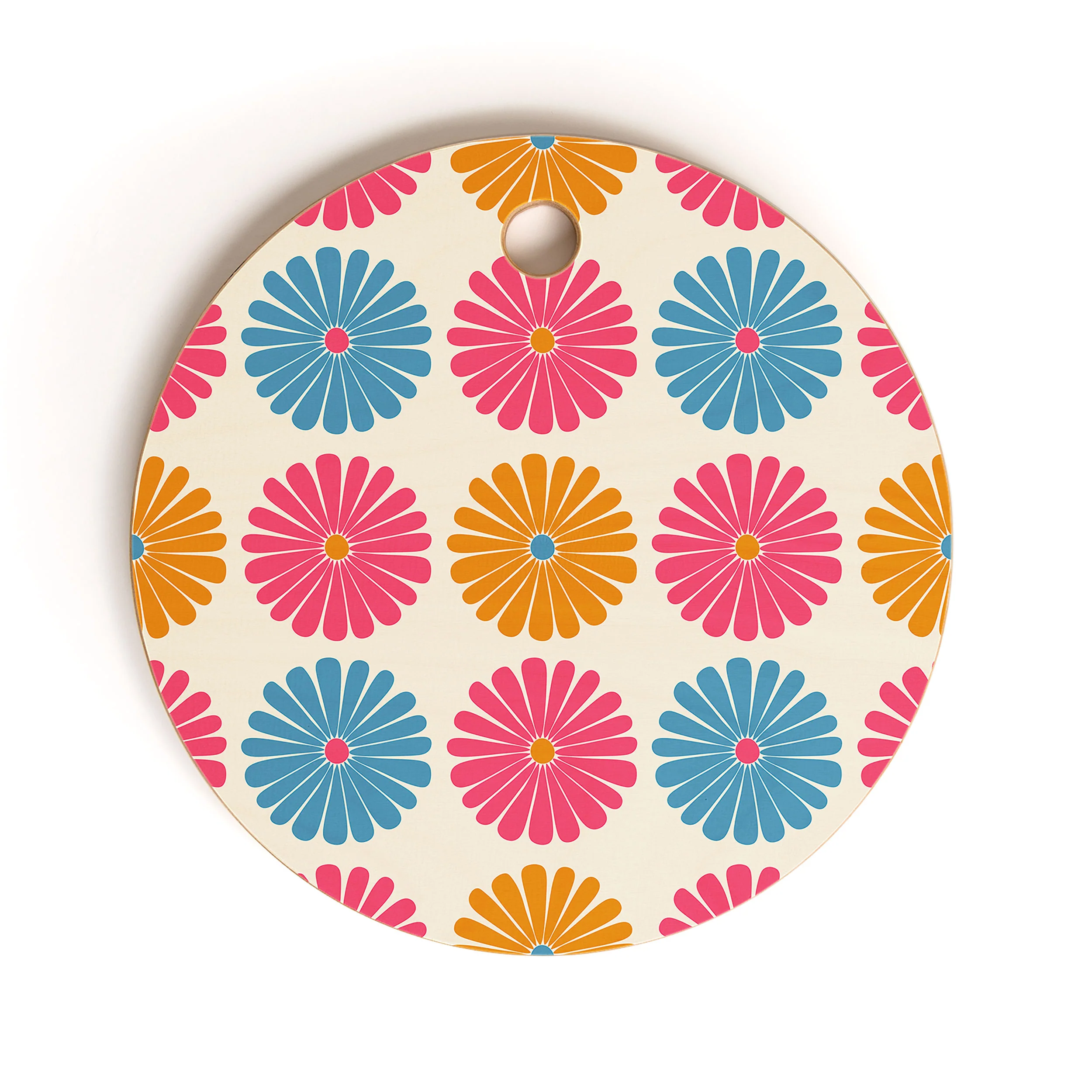 Colour Poems Daisy Pattern Multicolor II Cutting Board Round