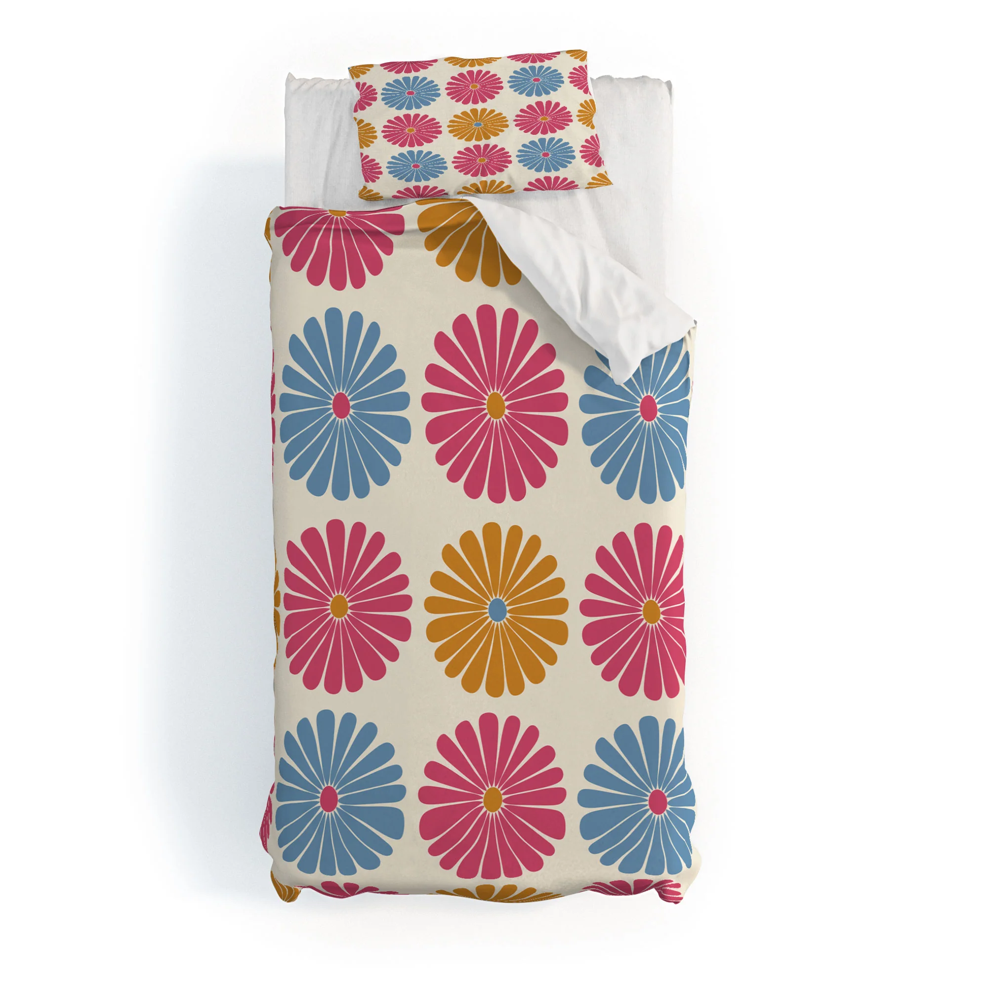 Colour Poems Daisy Pattern Multicolor II Duvet Cover - Image 25