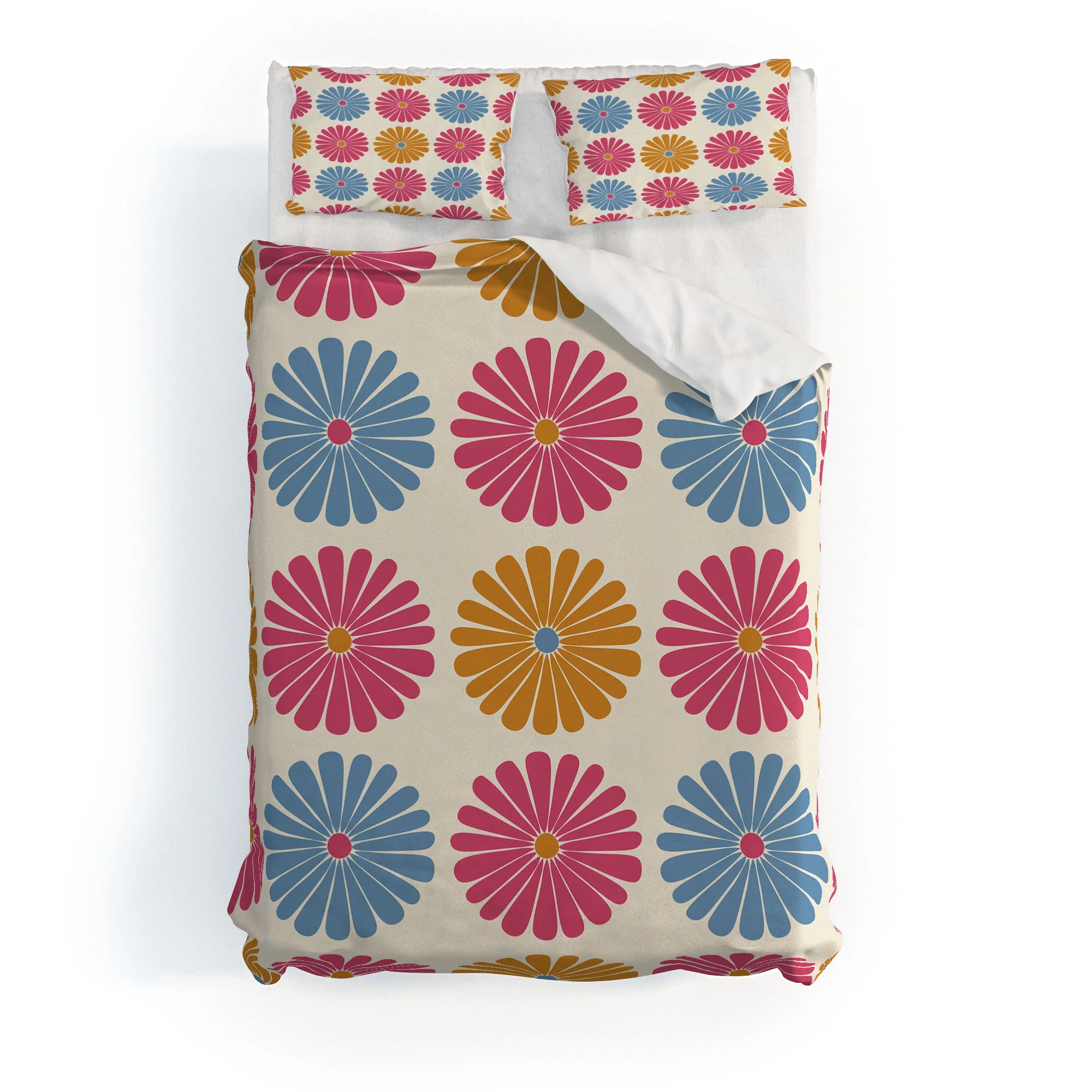 Colour Poems Daisy Pattern Multicolor II Duvet Cover - Image 33