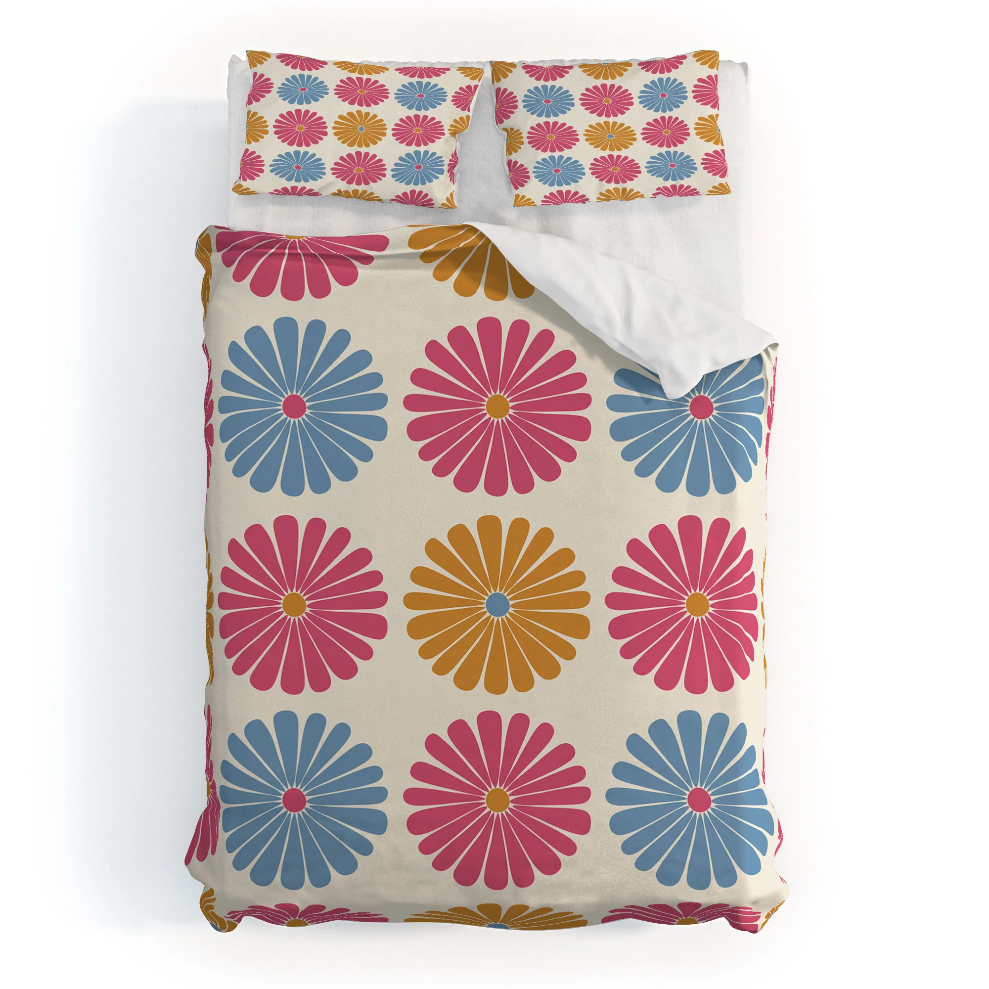 Colour Poems Daisy Pattern Multicolor II Duvet Cover - Image 41