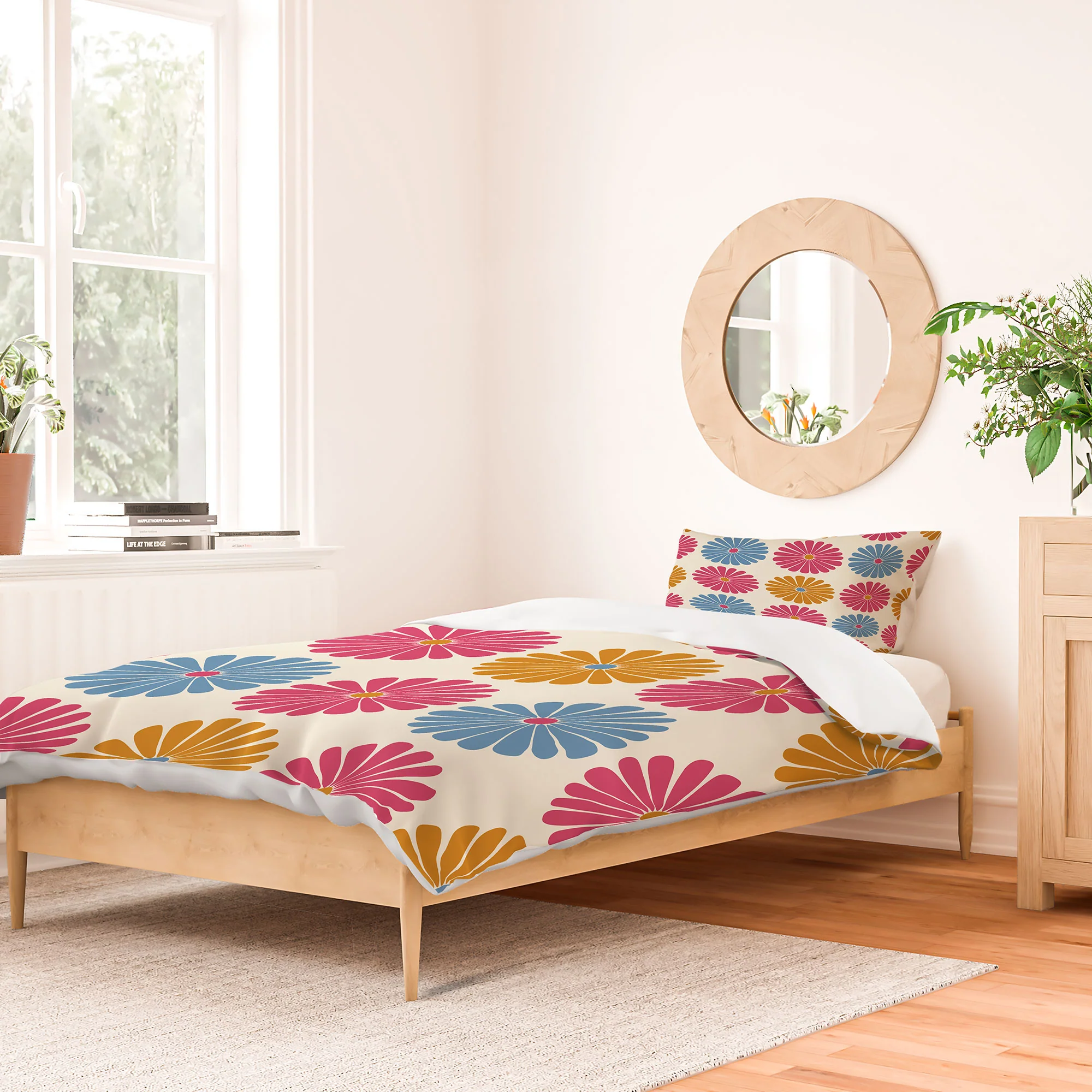 Colour Poems Daisy Pattern Multicolor II Duvet Cover - Image 46