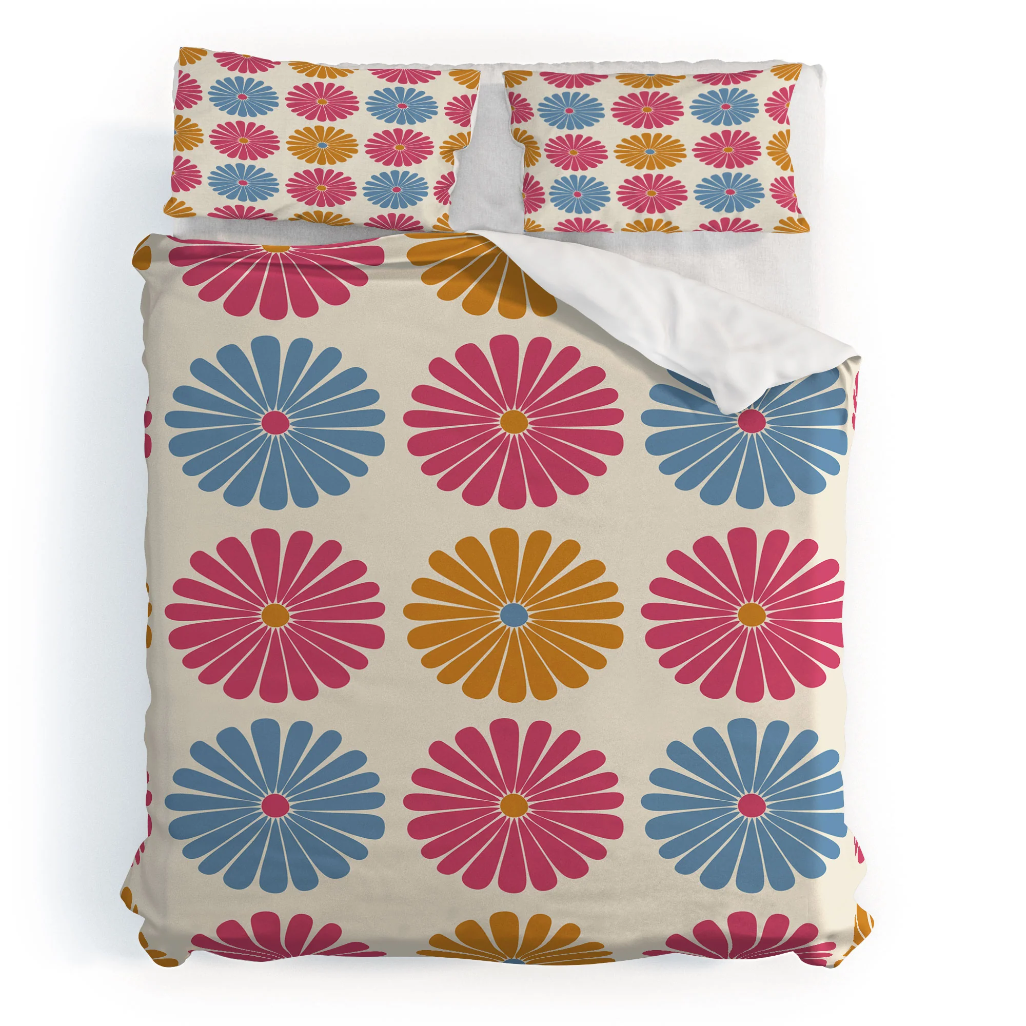 Colour Poems Daisy Pattern Multicolor II Duvet Cover - Image 57
