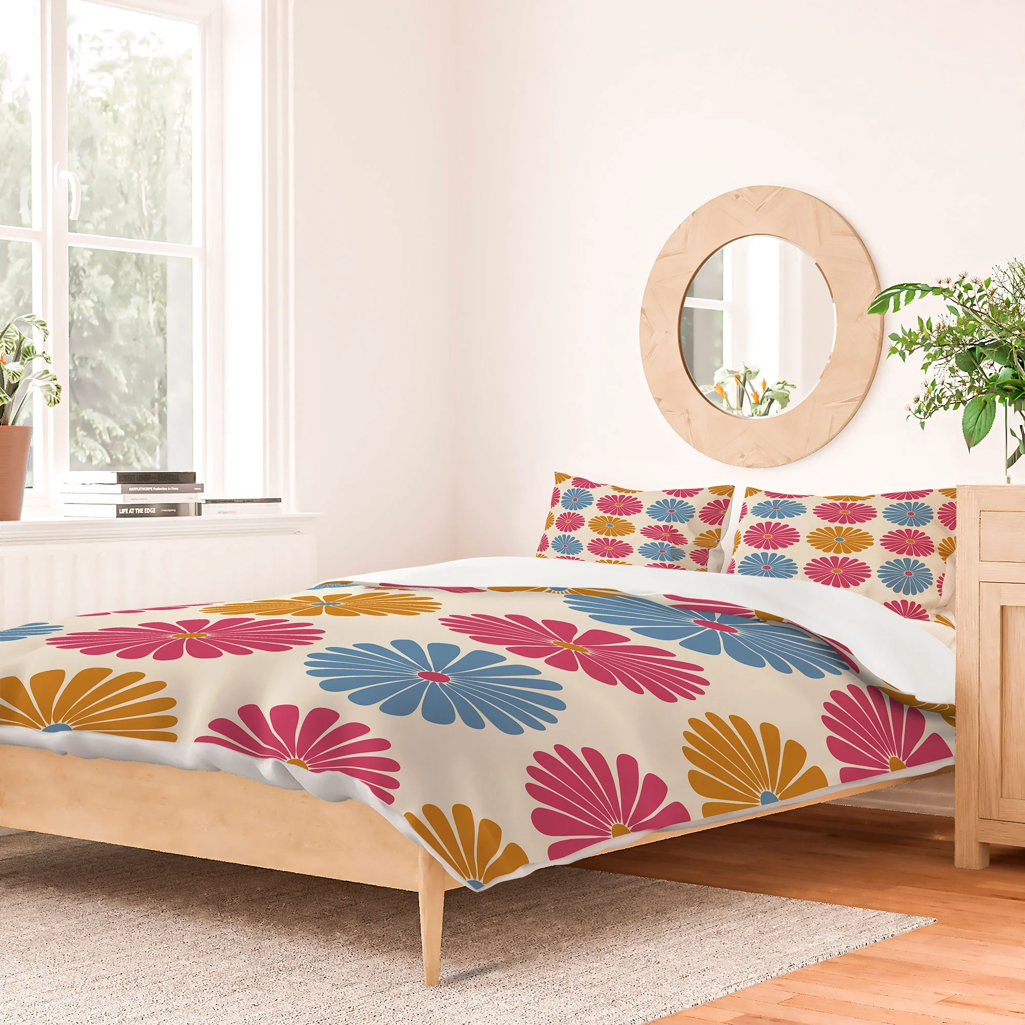 Colour Poems Daisy Pattern Multicolor II Duvet Cover - Image 58