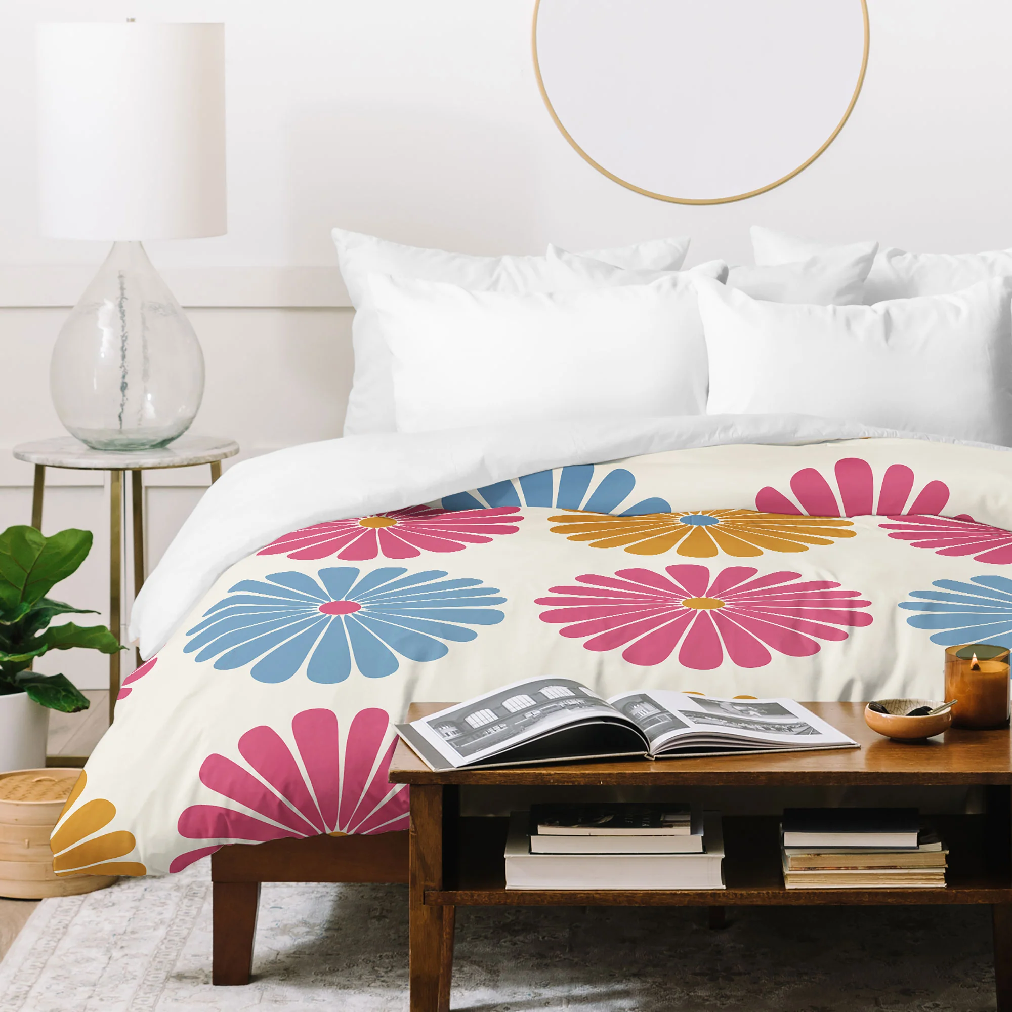Colour Poems Daisy Pattern Multicolor II Duvet Cover - Image 7