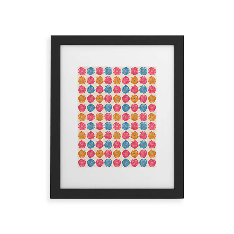 Colour Poems Daisy Pattern Multicolor II Framed Art Print - Image 11