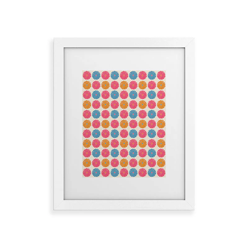 Colour Poems Daisy Pattern Multicolor II Framed Art Print - Image 13