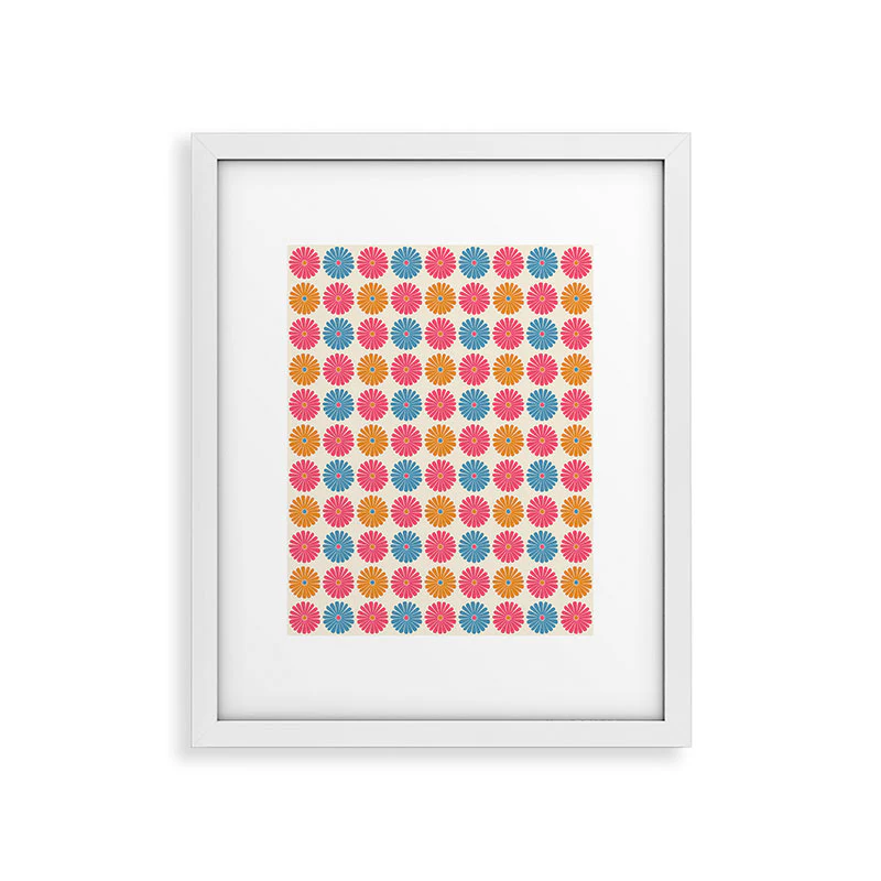 Colour Poems Daisy Pattern Multicolor II Framed Art Print - Image 43