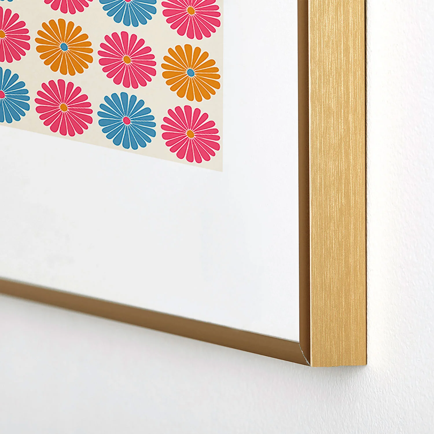 Colour Poems Daisy Pattern Multicolor II Metal Framed Art Print - Image 16