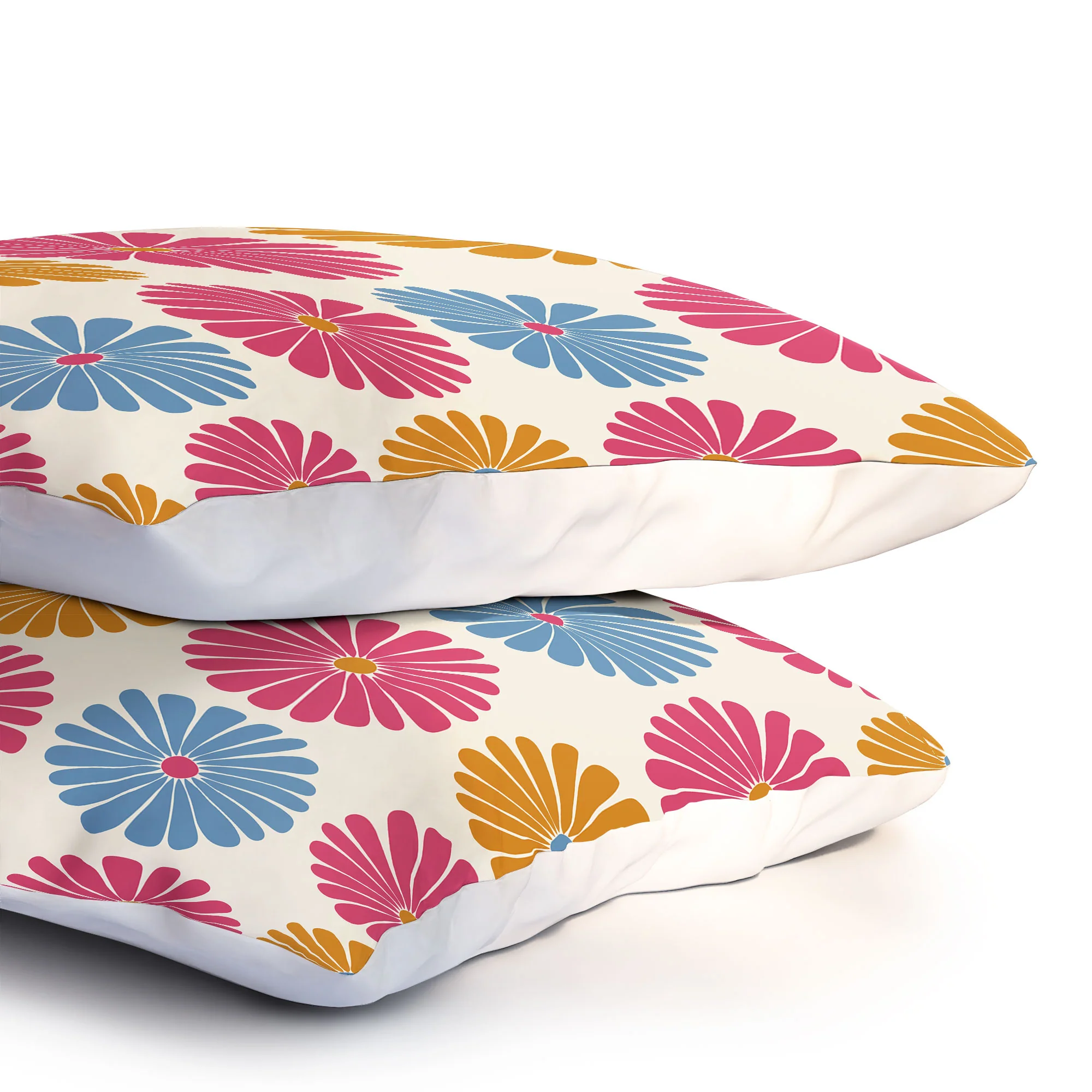 Colour Poems Daisy Pattern Multicolor II Pillow Shams - Image 3
