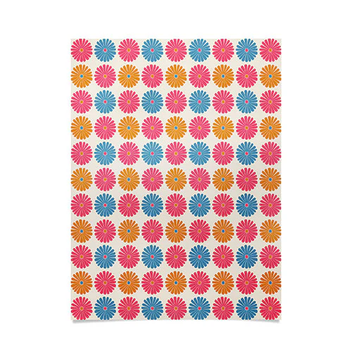 Colour Poems Daisy Pattern Multicolor II Poster