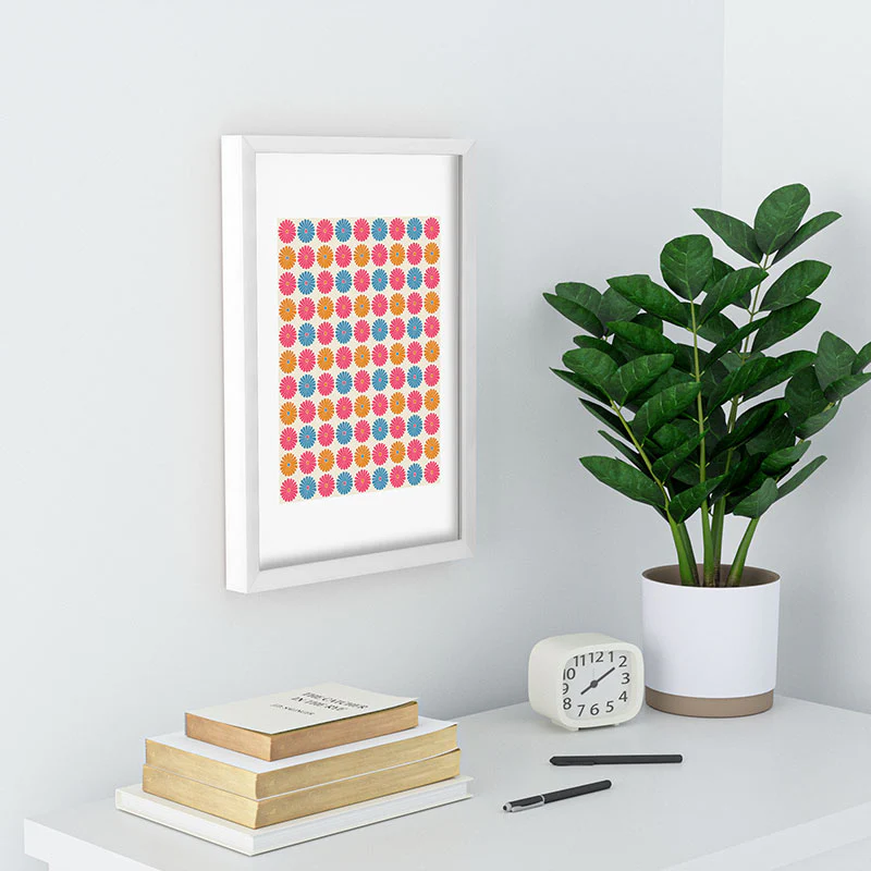 Colour Poems Daisy Pattern Multicolor II Recessed Framing Rectangle - Image 12