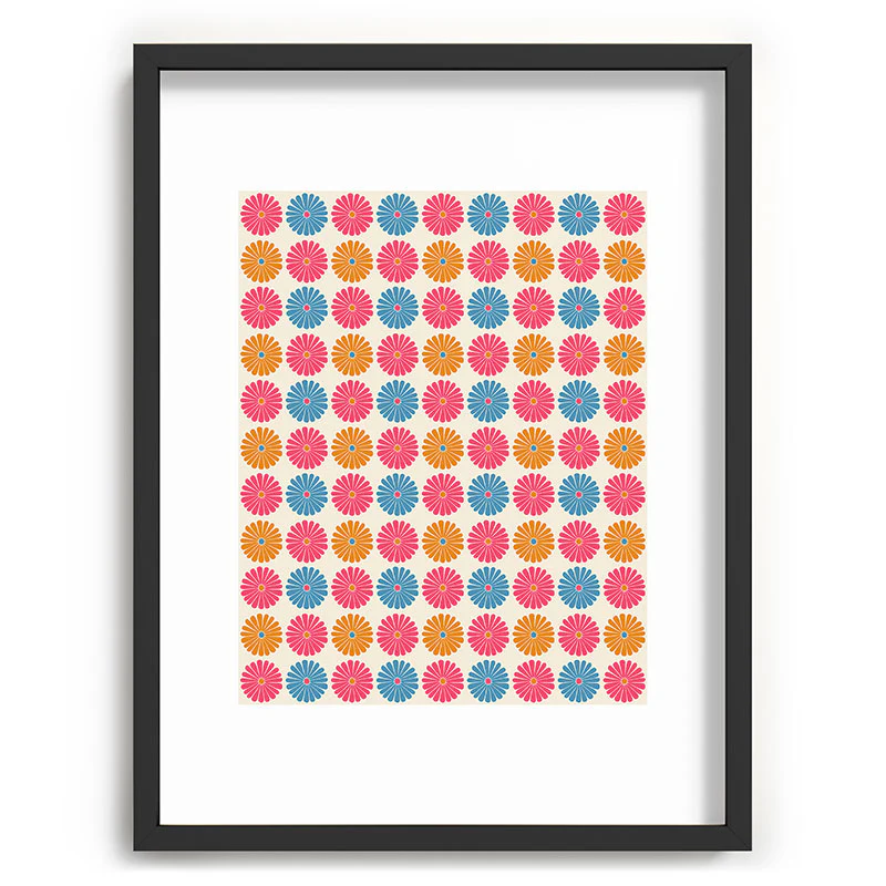 Colour Poems Daisy Pattern Multicolor II Recessed Framing Rectangle - Image 17
