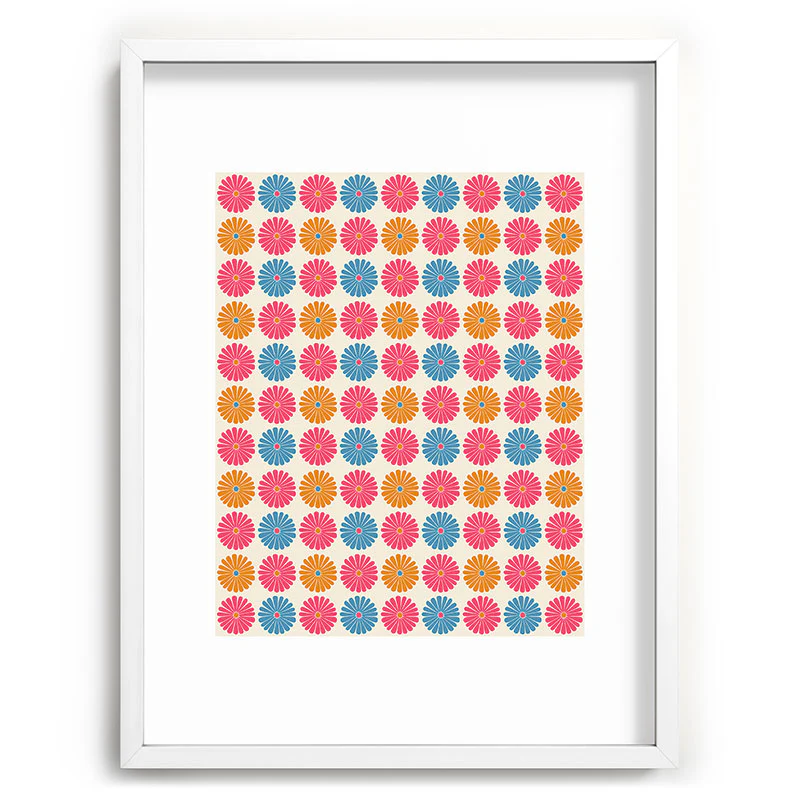 Colour Poems Daisy Pattern Multicolor II Recessed Framing Rectangle - Image 19