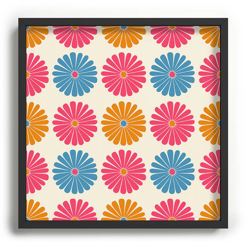 Colour Poems Daisy Pattern Multicolor II Recessed Framing Square - Image 9