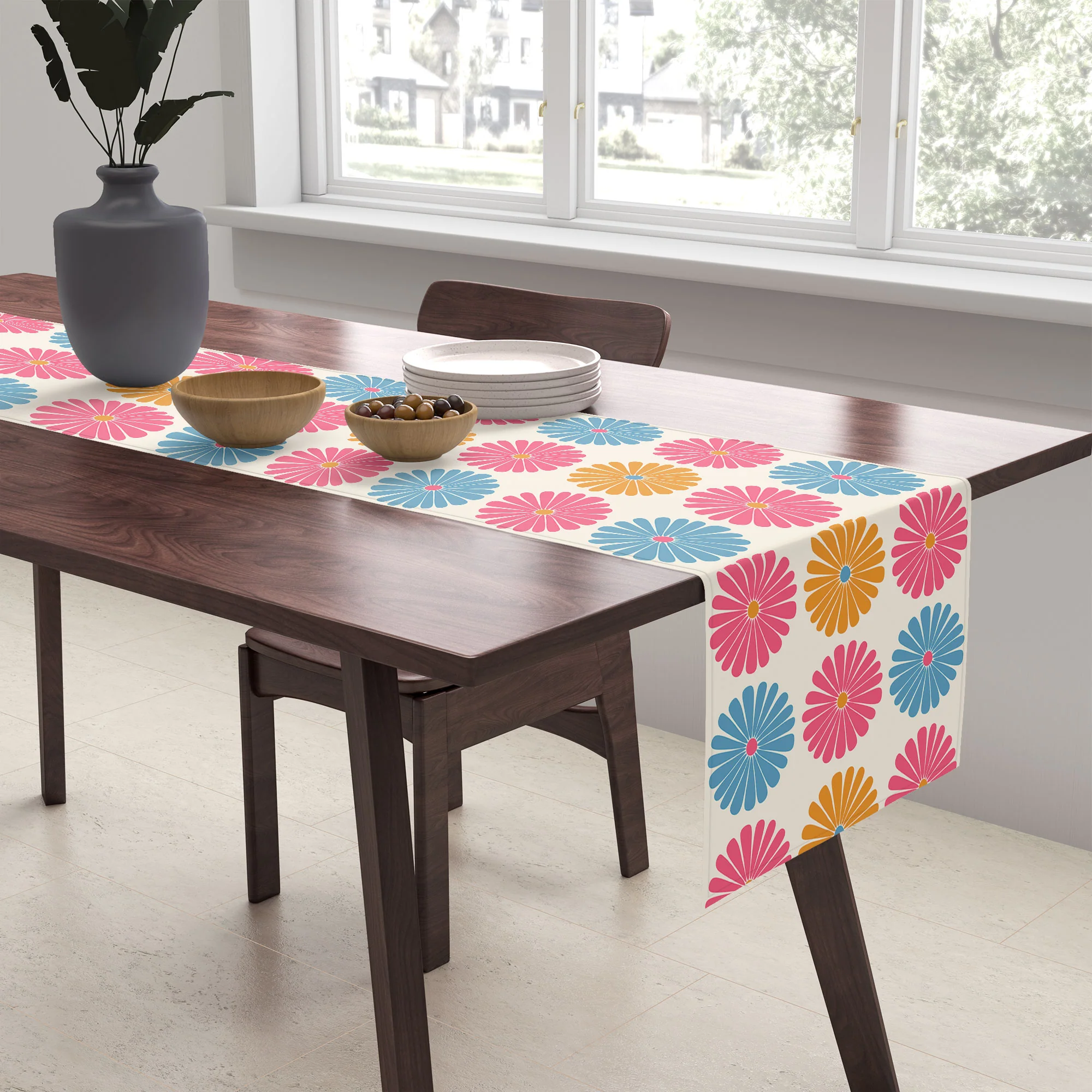Colour Poems Daisy Pattern Multicolor II Table Runner - Image 2