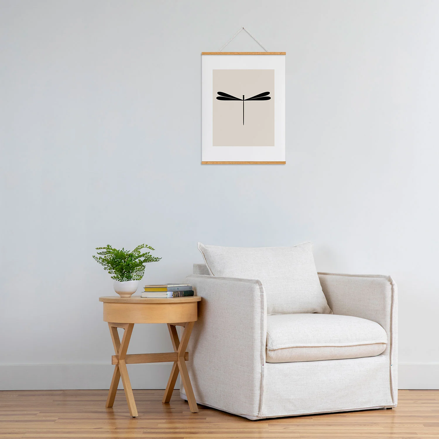 Colour Poems Dragonfly Pattern Black White Art Print - Image 39