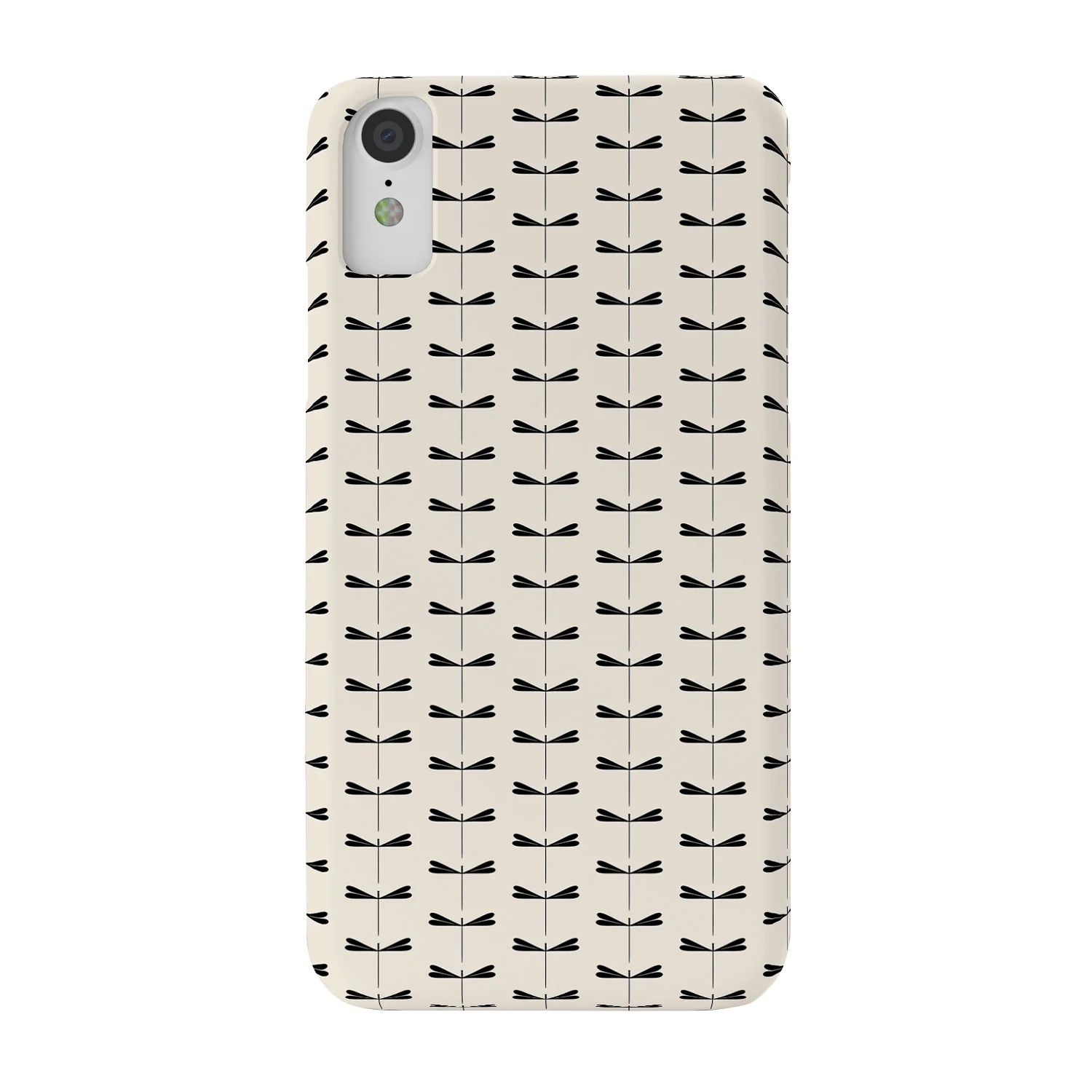 Colour Poems Dragonfly Pattern Black White Phone Case - Image 13