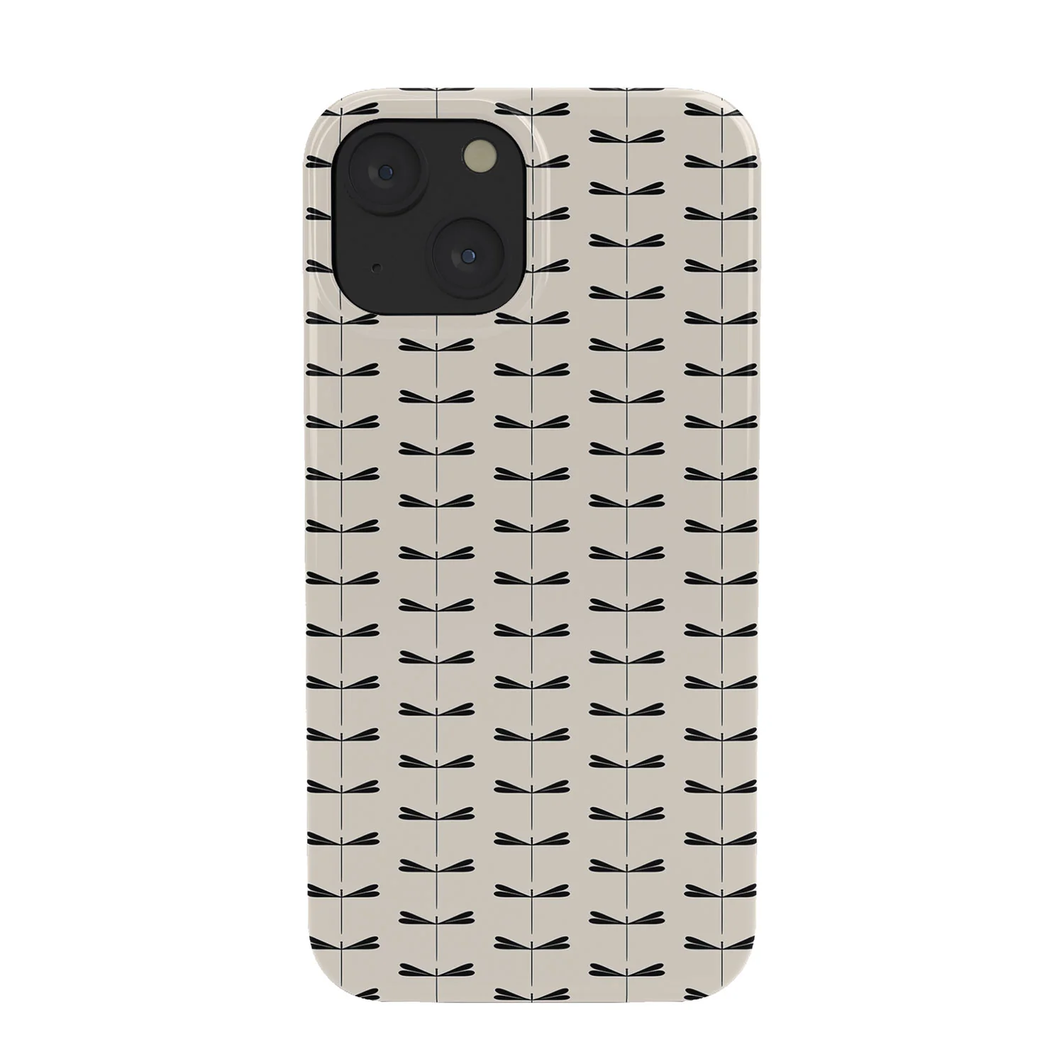 Colour Poems Dragonfly Pattern Black White Phone Case - Image 2