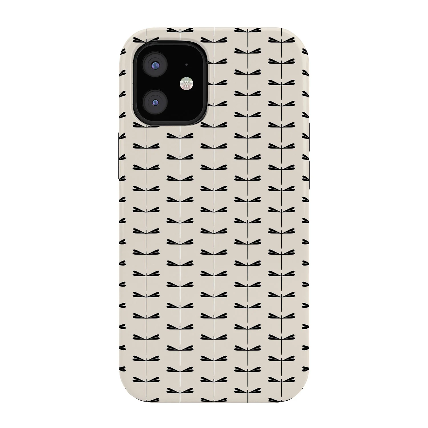 Colour Poems Dragonfly Pattern Black White Phone Case - Image 25