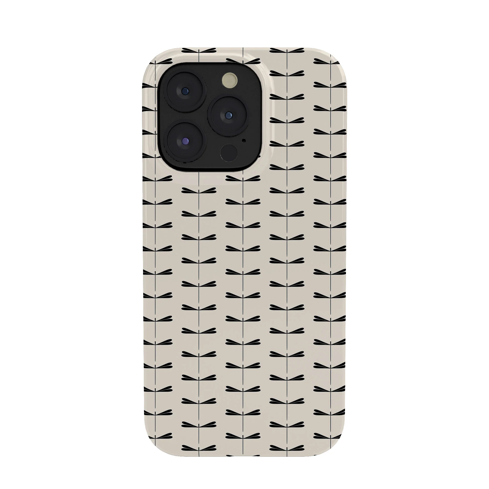 Colour Poems Dragonfly Pattern Black White Phone Case - Image 41