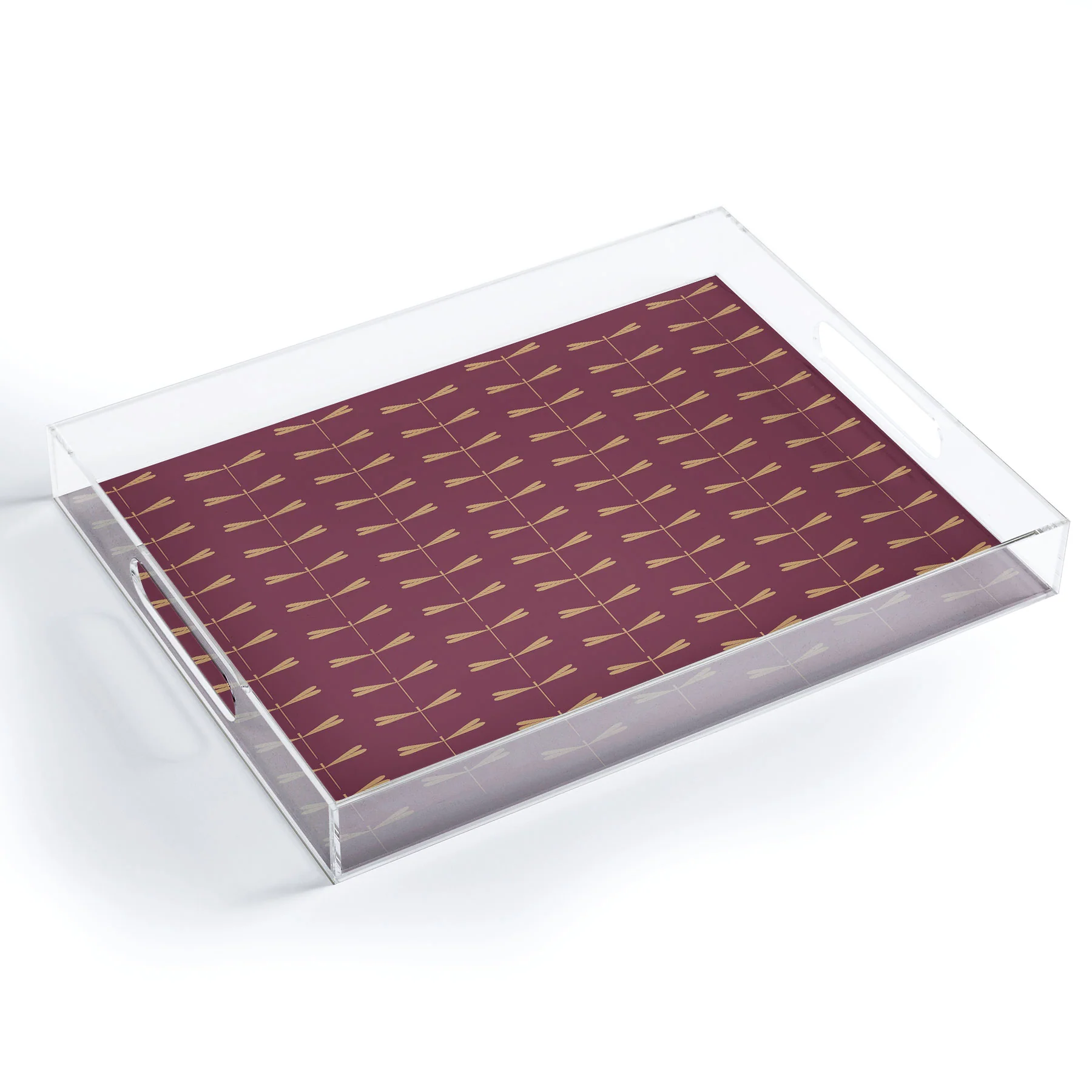 Colour Poems Dragonfly Pattern Mauve Acrylic Tray - Image 2