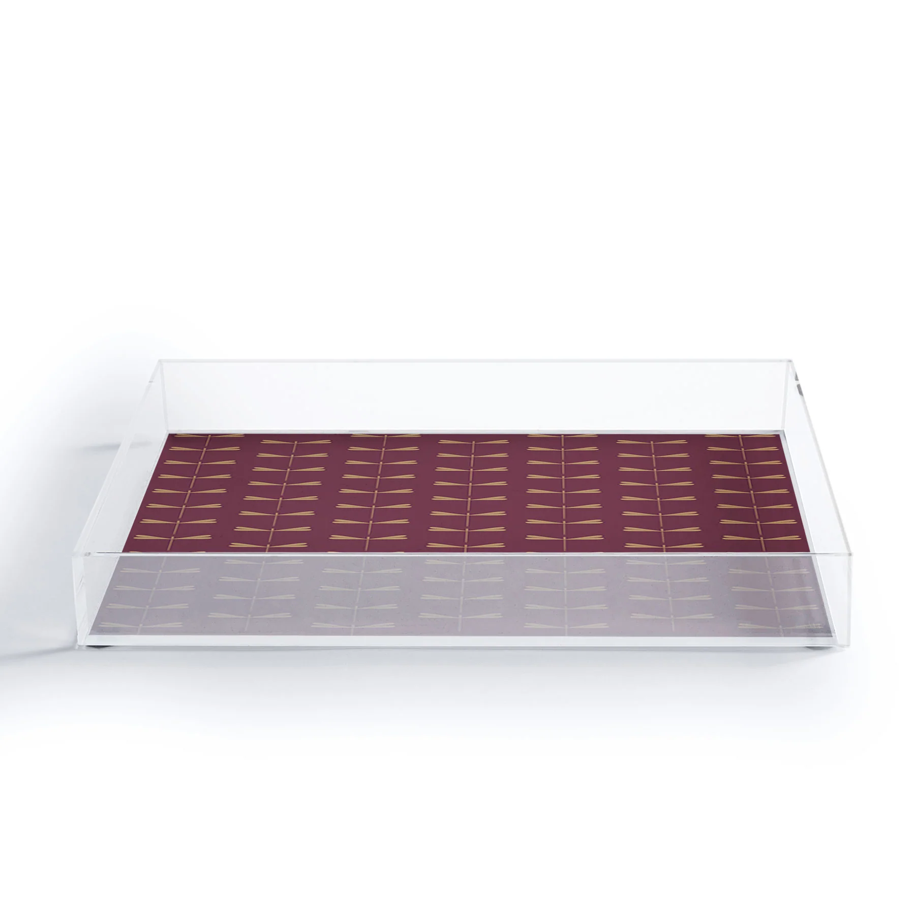 Colour Poems Dragonfly Pattern Mauve Acrylic Tray - Image 6