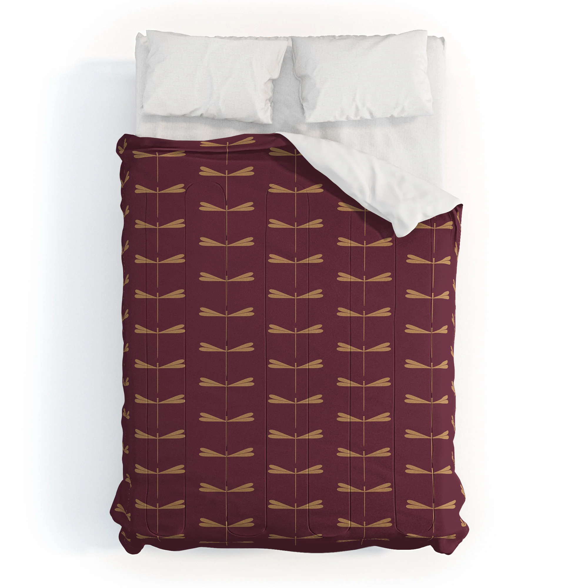 Colour Poems Dragonfly Pattern Mauve Comforter