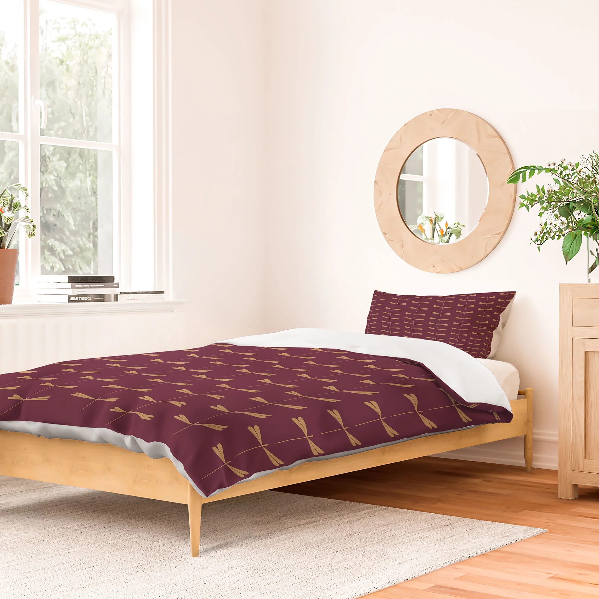 Colour Poems Dragonfly Pattern Mauve Duvet Cover - Image 30