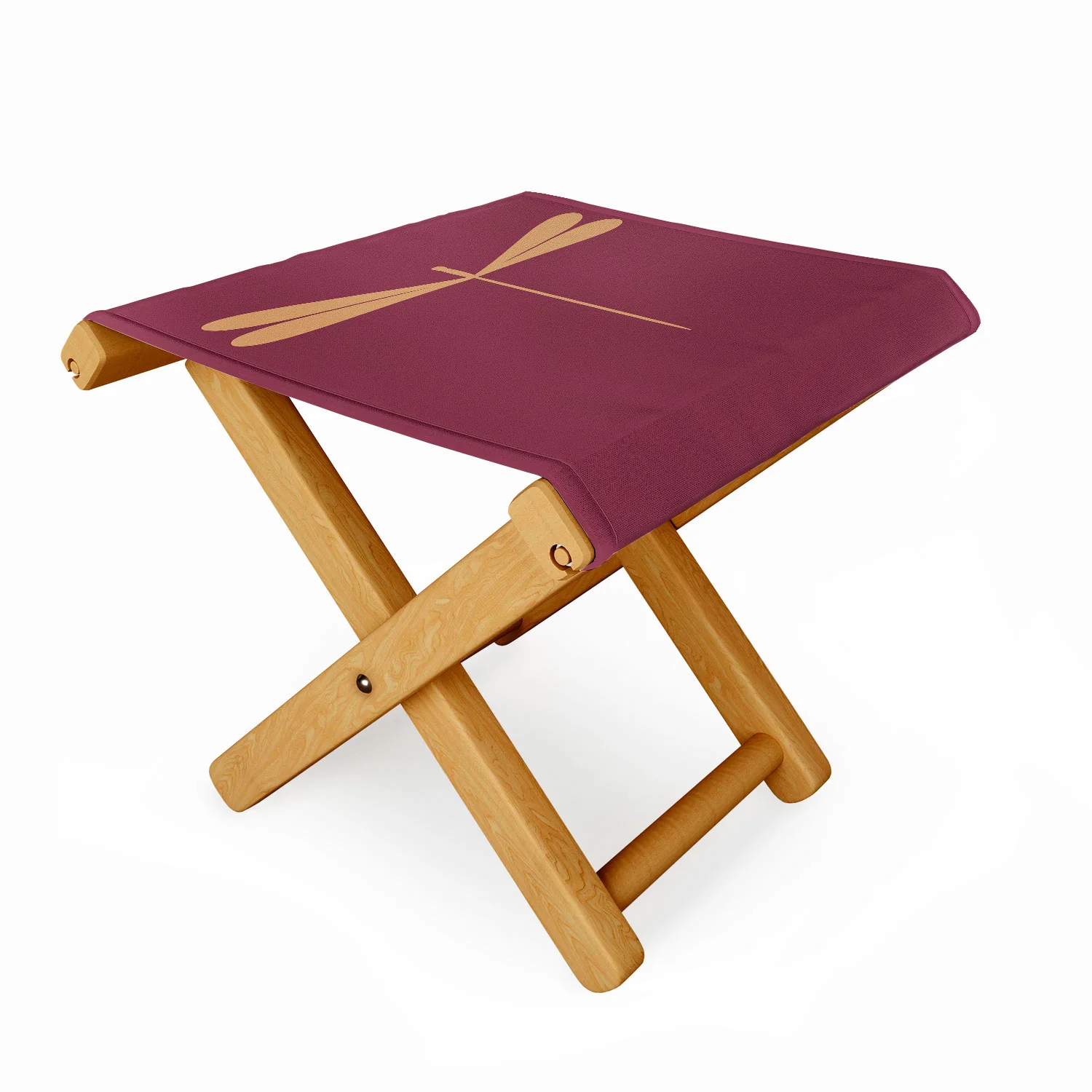 Colour Poems Dragonfly Pattern Mauve Folding Stool - Image 2